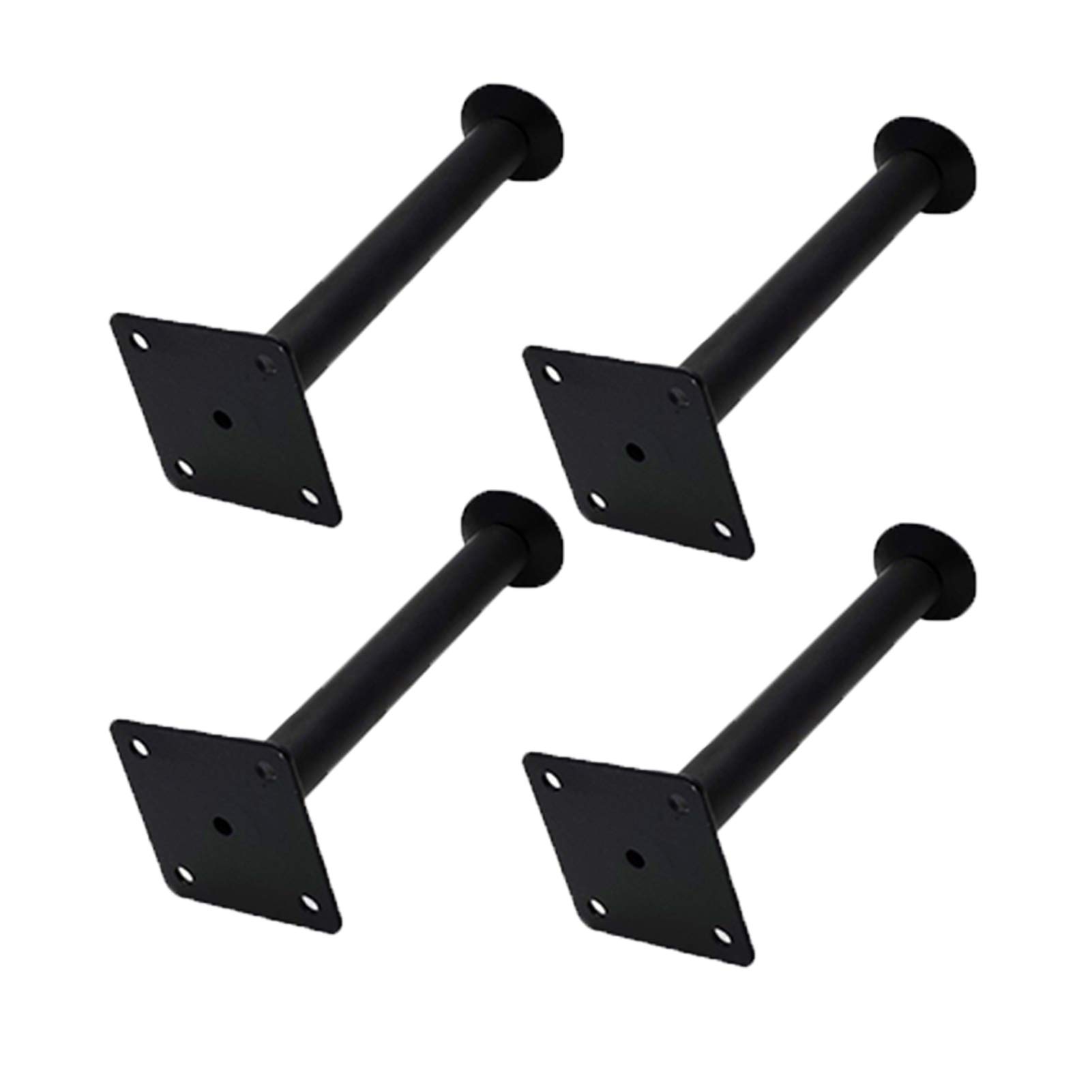 4 piedini per mobili neri da tavolo regolabili in metallo in acciaio inox per divano, mobili e mobili, accessori di ricambio per mobili, divano, scrivania, gambe (14 cm)