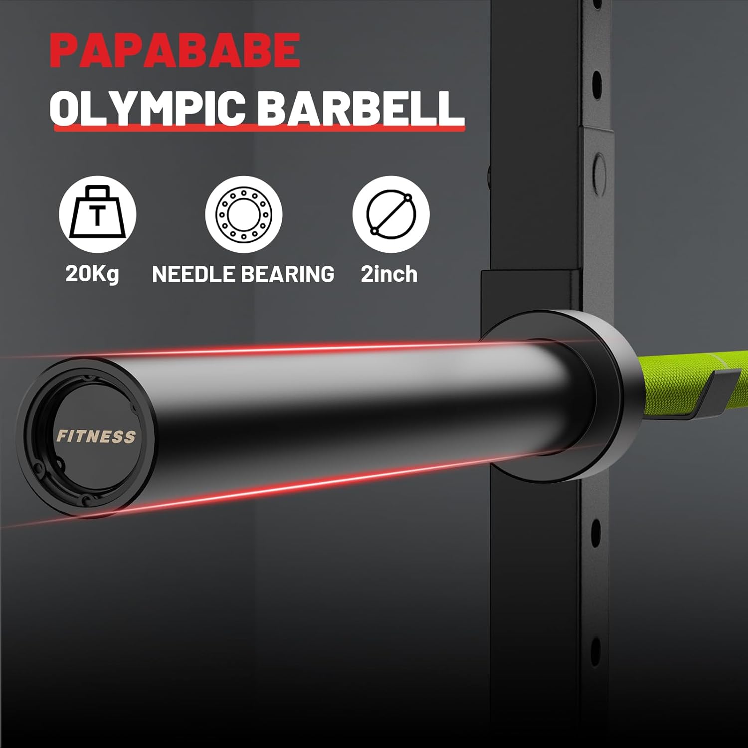 7FT Olympic Barbell 45 lb Barbell 2 INCH 1000lbs/1500lbs Capacity Olympic Bar with Moderate Knurling For Squats Curls Deadlifts