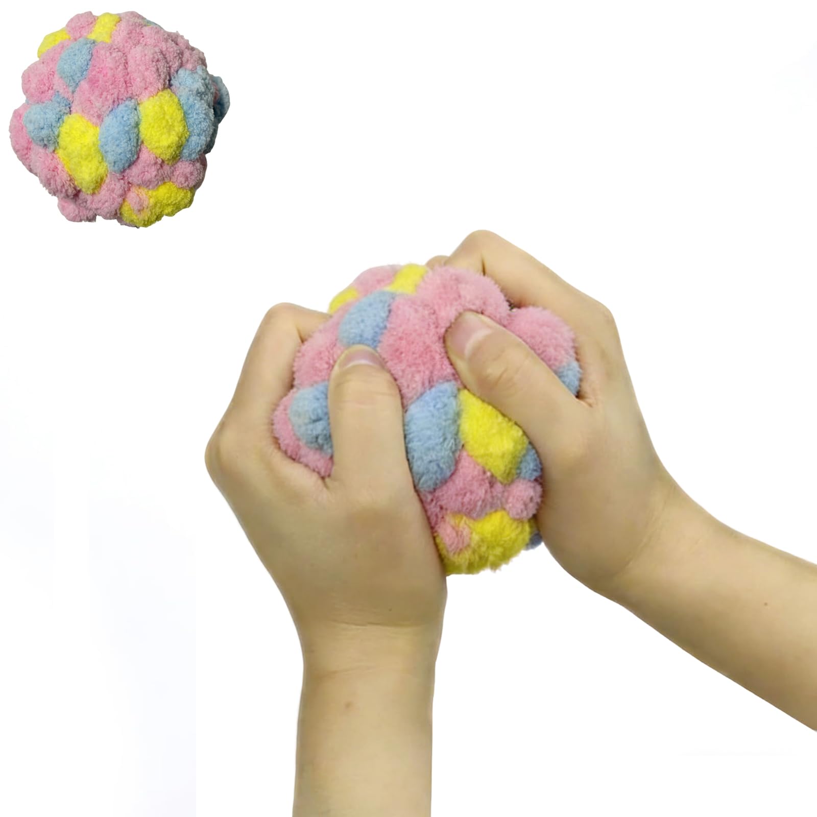Fidget Ball for Alzheimer Dementia Patients Relief and Anxiety Relief Sensory for Autism Special Needs and Elderly Stretch and Squeeze Skin Pickers ADHD OCD (Pink)