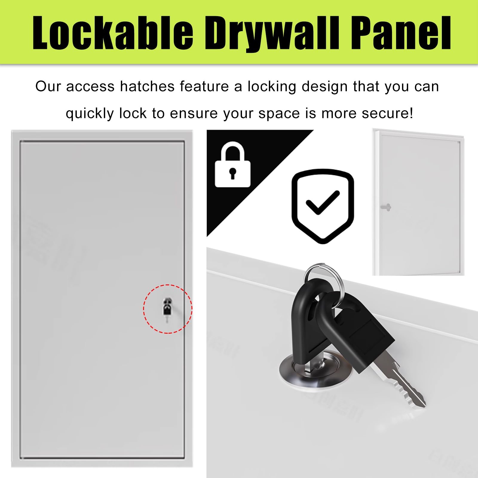 Trampilla Pladur Panel Puerta de acceso para mantenimiento contra incendios de 60, 80, 100, 120, 140 y 160 cm, puertas de servicio invisibles/trampilla empotrada en pared, paneles de(White,50x50cm)