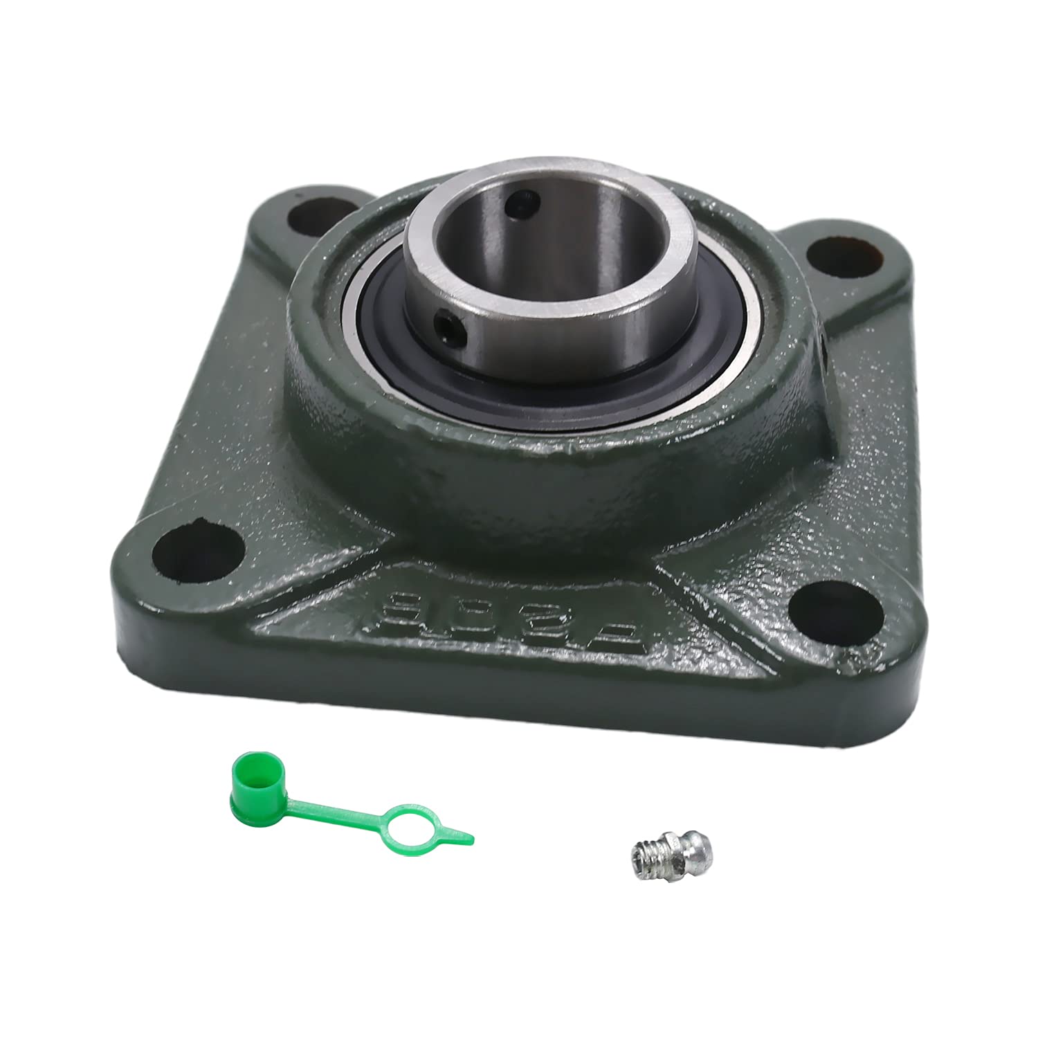 Othmro 2 pezzi Cuscinetti a blocchetto di cuscino UCF206, cuscinetto flangiato con diametro di foro da 30mm/1.18", in acciaio ghisa, cuscinetto autoallineante con flangia con blocco a vite