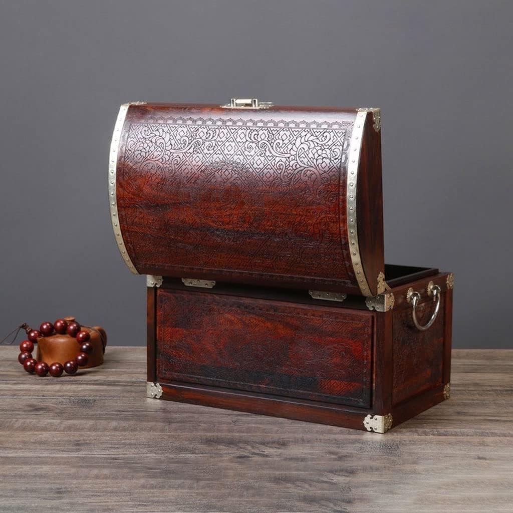 Jewelry Box Organizer Jewelry Box Chinese Retro Storage Box Ring Earring Necklace Bracelet Watch Small Jewelry Storage Box Jewelry Box Jewelry Organizer Small(B) (B)