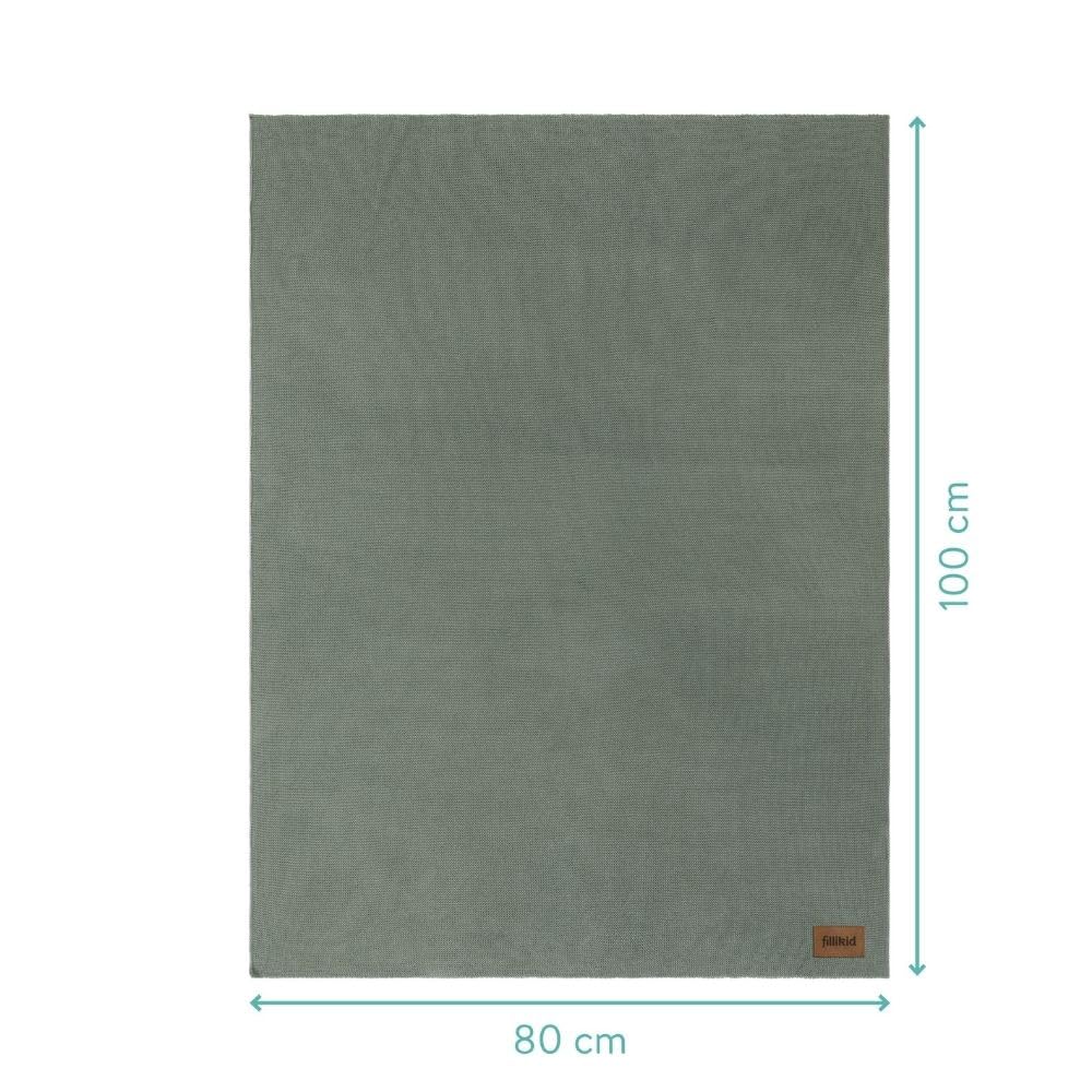 Fillikid Manta para bebé de punto Cosy, 80 x 100 cm, algodón orgánico