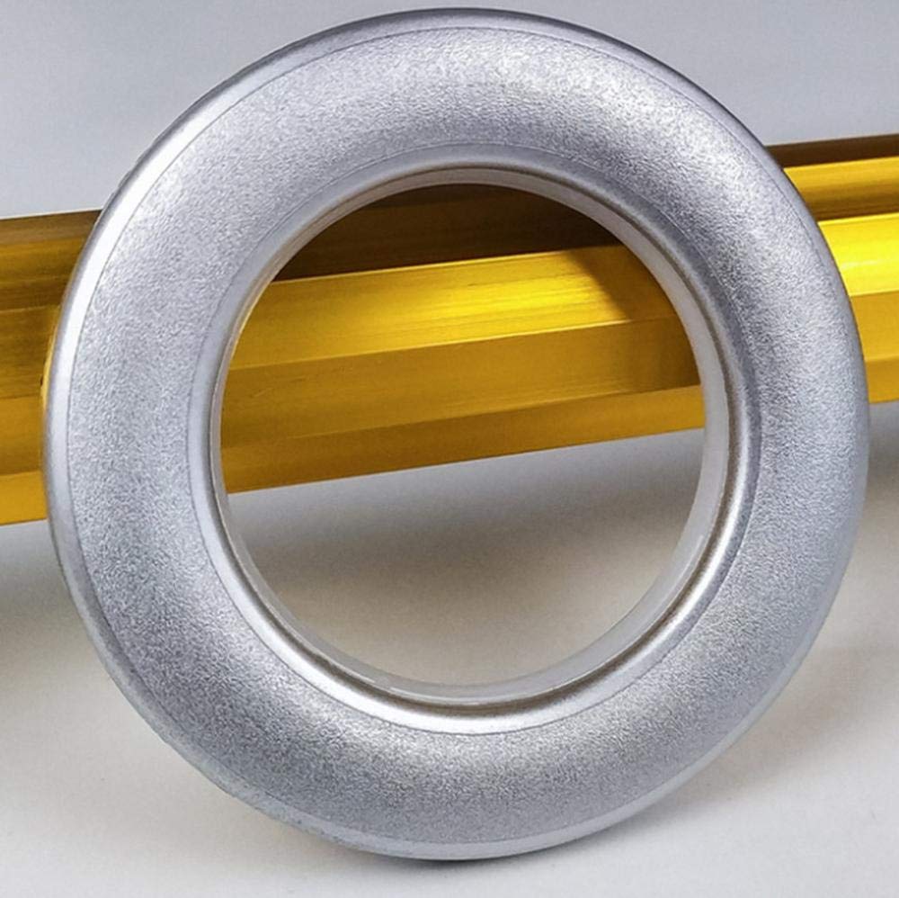 50 Anneaux Rideaux Métal Blanc - Diamètre Intérieur 30 Mm | Pour Tringles Jusqu'à 27 Mm | Avec Crochets Plastique - 4
