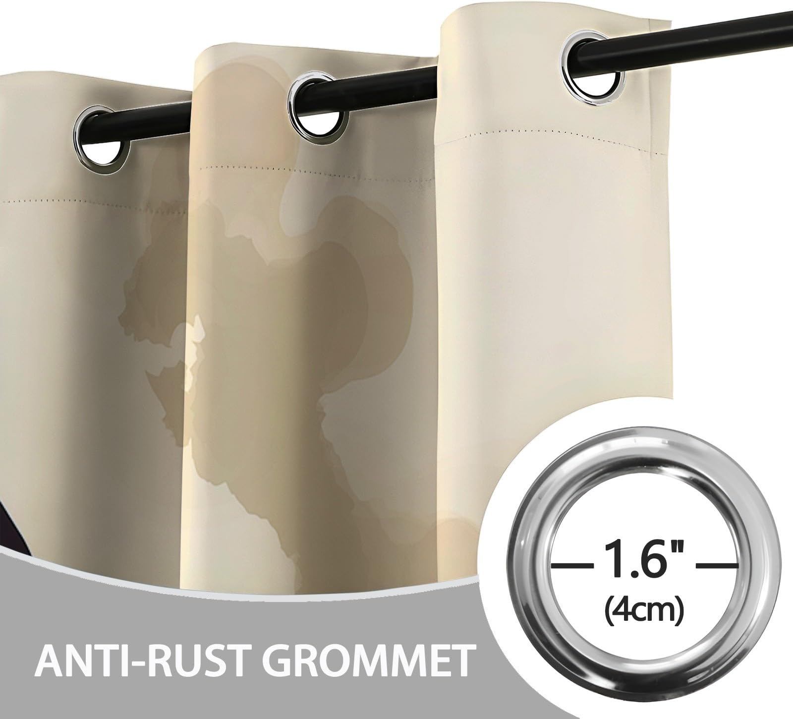 CozyRest Wohnzimmer Vorhänge Afrikanische Frau mit Vase Geometrie Ösen Gardinen mit Blickdichte Thermo Vorhang Kälteschutz Blackout Curtain Kinderzimmer Schlafzimmer Ösenvorhang H214 x B91.5 cm