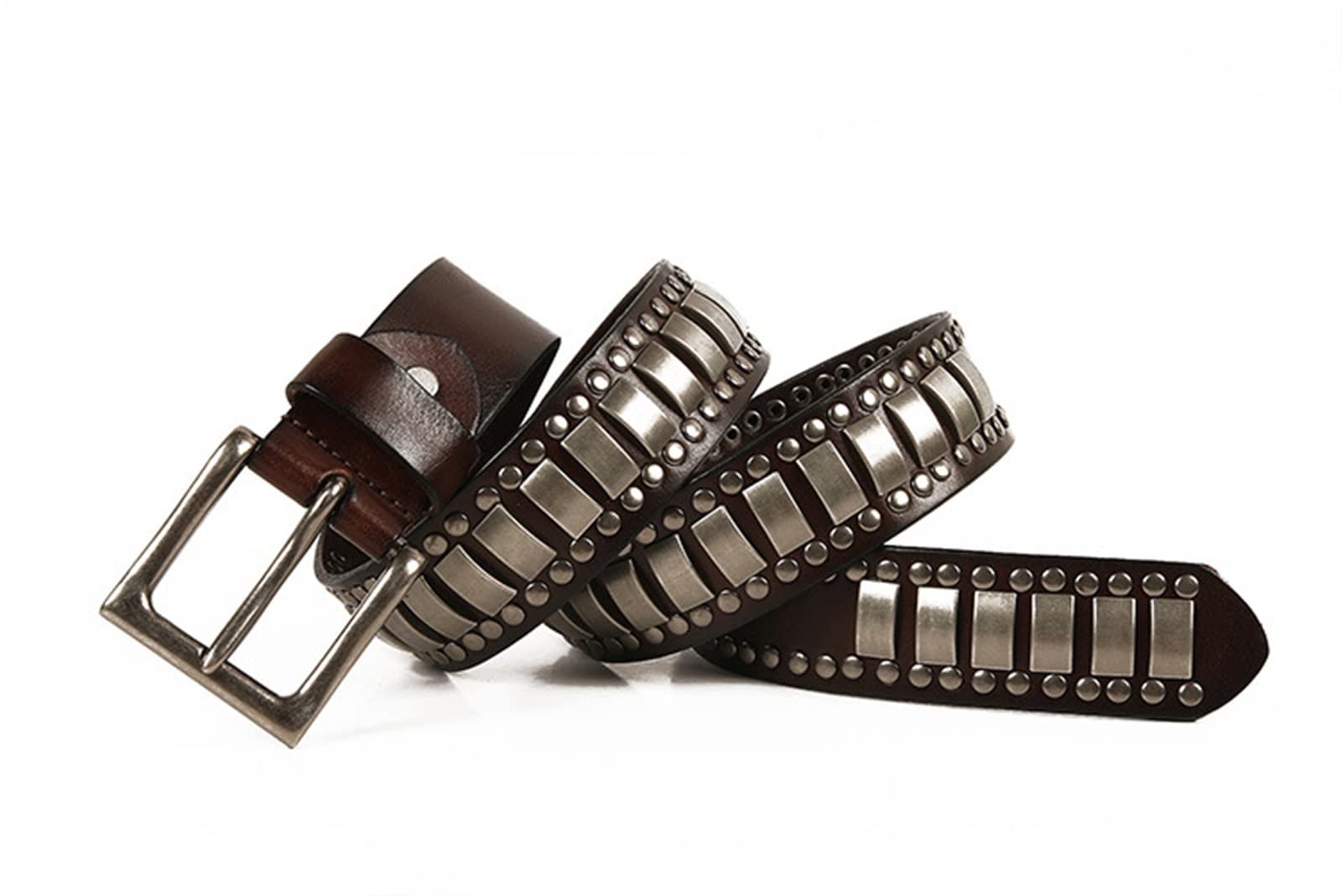 Men's Belts Men's Leather Belt Nietenbund 3,8 cm breiter, personalisierter, dekorativer Herrengürtel Vintage Men's Belt
