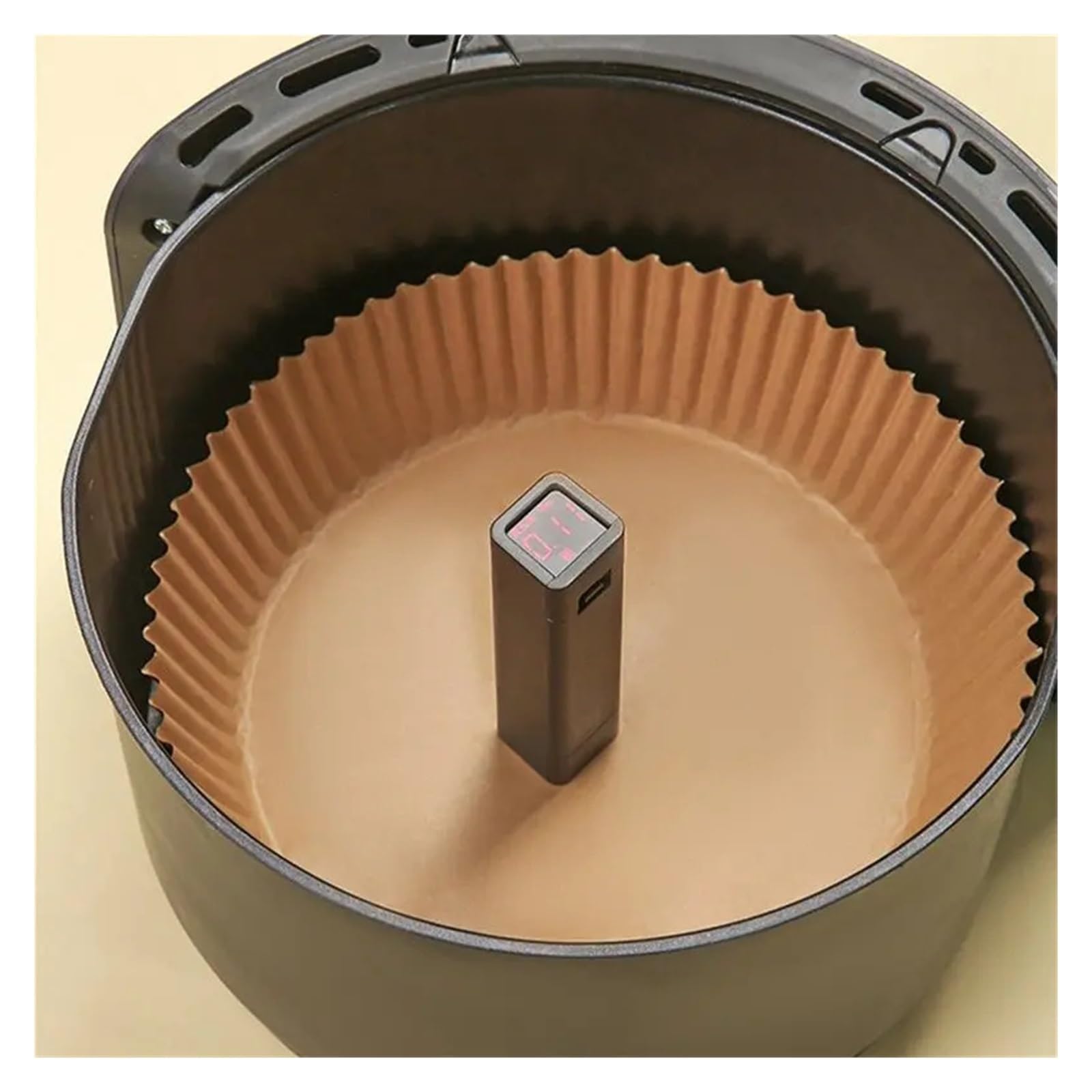 500 Airfryer Einwegpapier, Backmatte quadratisch rund | Ölpapier für quadratische und runde Airfryer, mikrowellengeeignet, zum Rösten