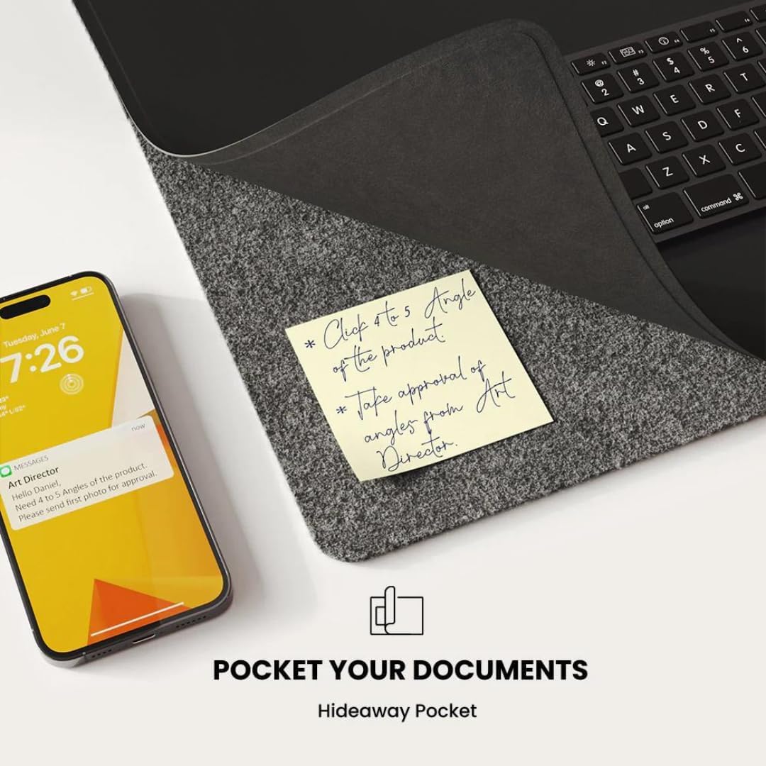 Premium Charging Desk Mat, Magnetic Charging, Office equiptment, Gaming Accessory, Wireless Phone Charger, Wirless AirPod Charger, Paper Storage, Magnetic Charging,Fast Charger - Image 4