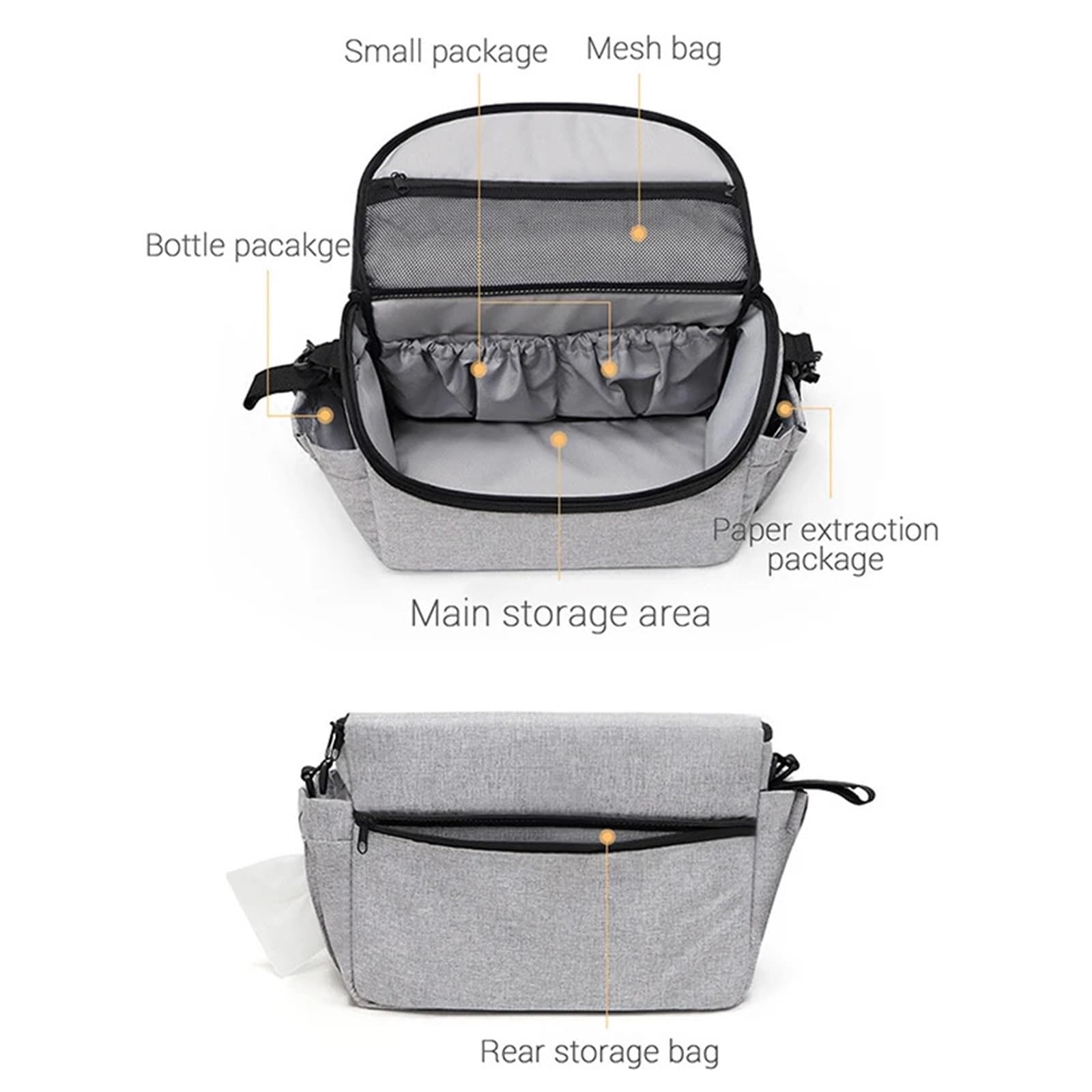 Kinderwagentasche Kinderwagen Organizer Kinder Kinderwagen Zubehör Kinderwagen Getränkehalter Abdeckung Kinder Kinderwagen