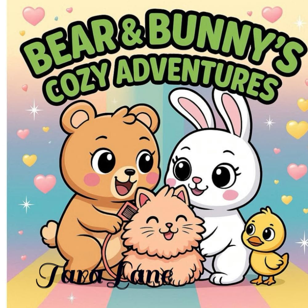 Bear & Bunny Cozy Adventures Bold and Easy Cute Coloring book
