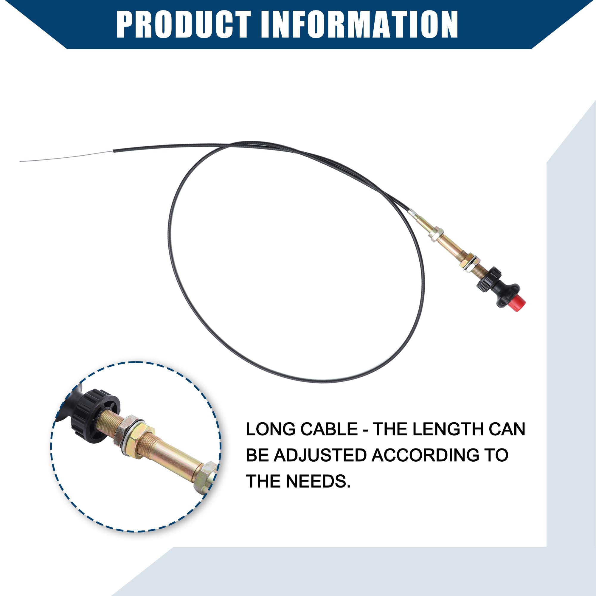 QUARKZMAN Universal Acelerador Cable para 10 Pies VCGTX10 Camión/Interior / 1uds