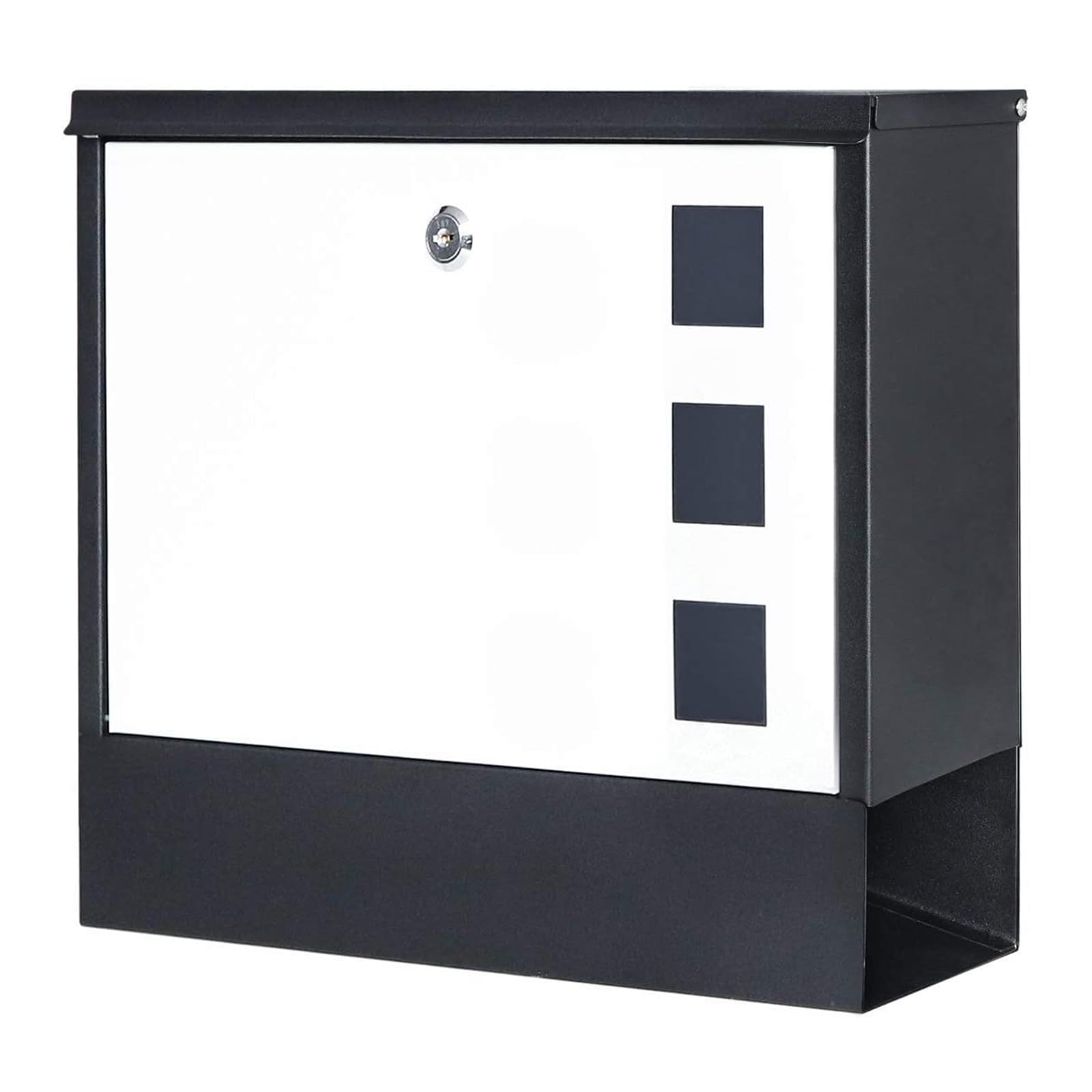 NQNFWCRJ Locking Metal Mailbox Outdoor Rainproof Mailboxes with Newspaper Bucket Home Wall Mounted Parcel Boxes Multi-Color Available