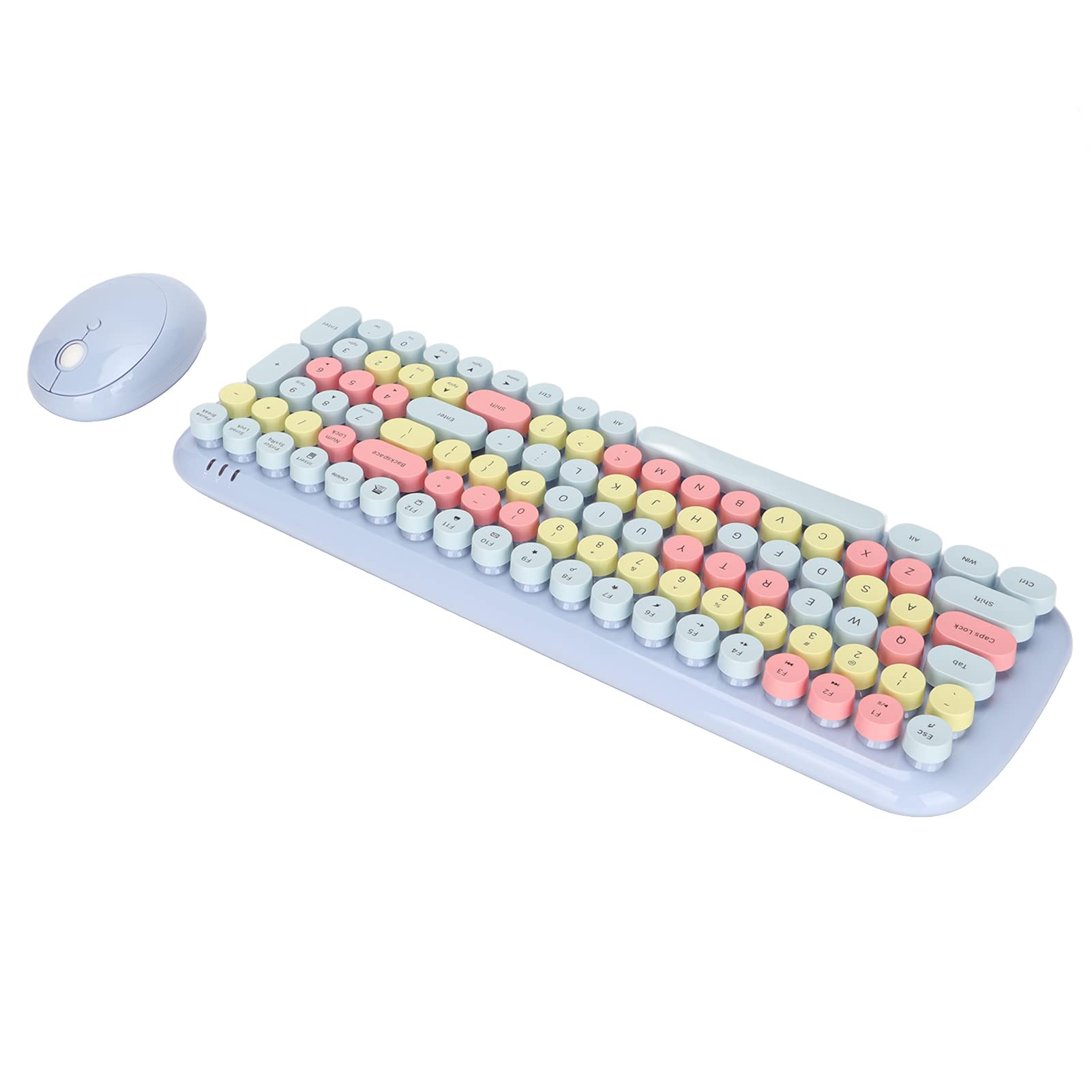 Girls Heart Keyboard Mouse Combo, 100 Keys Mixed Color Cute