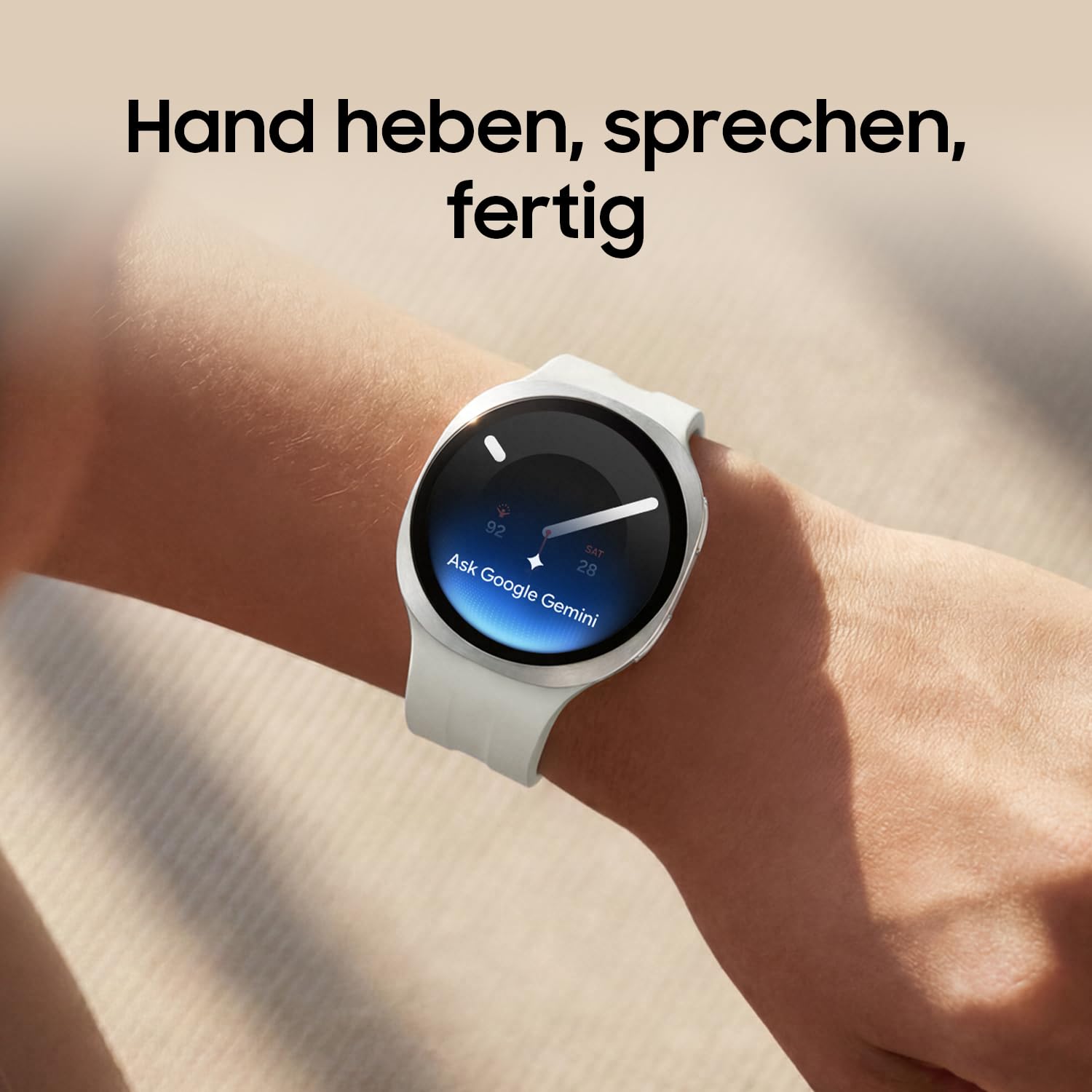 Samsung Galaxy Watch9 AI Smartwatch 40mm, Minimalistisches Design, Cream | Snapdragon Wear Elite, Bluetooth, 390 mAh Akku, Schlaf-/Gesundheits-Coach, 3 Jahre Herstellergarantie [Exklusiv auf Amazon]
