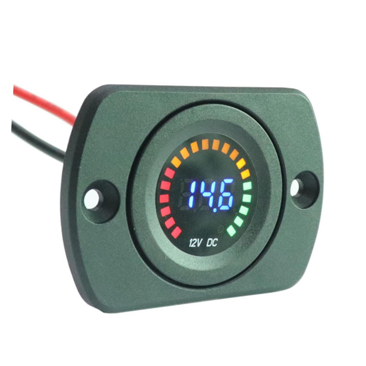 iplusmile 3pezzi Voltmetro Digitale Per Auto e Misuratore Di Batteria Con Schermo Led Display Capacità Batteria Per Camper Suv Utv e Veicoli Fuoristrada