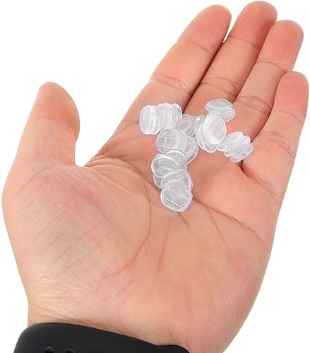 Miniatura 8 de EXCEART 100 almohadillas de silicona para aretes de clip, almohadillas de disco transparente para aretes, accesorios de relleno de rosca