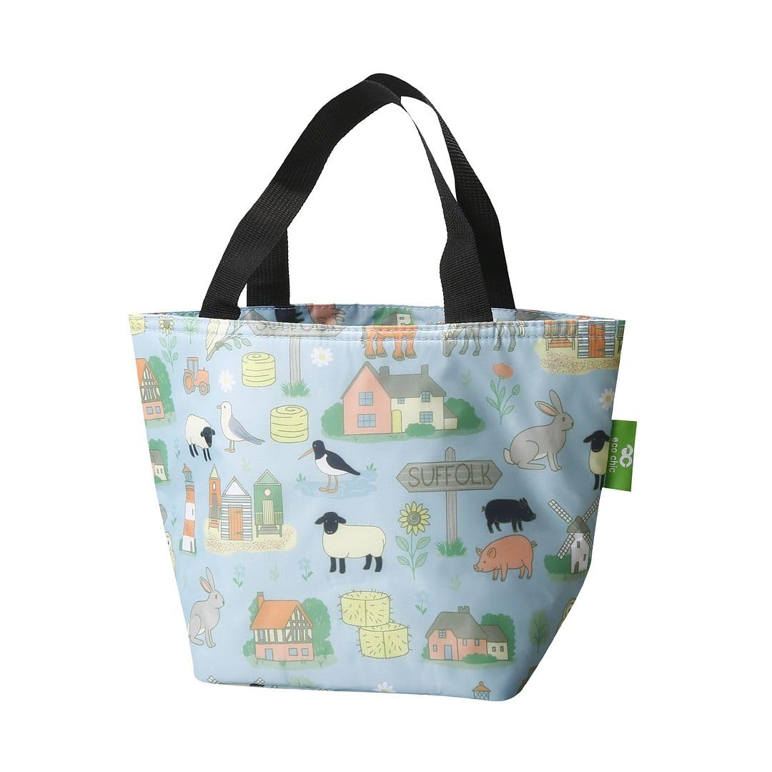 ECO CHIC Lightweight Foldable Insulated Lunch Bag Water Resistant Cooler Bag (Suffolk Blue) โ image 1