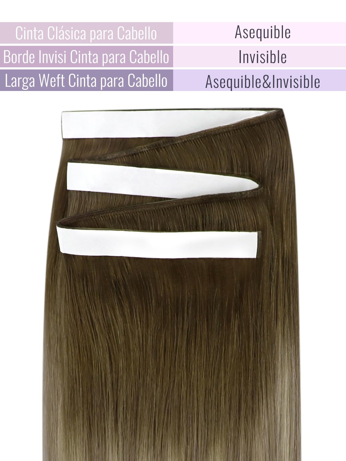 Fshine Extensiones Adhesivas Pelo Natural Extensiones de Cabello 14 Pulgadas 35CM 50g Rubio Dorado Highlight Rubio Claro 20PCS Cabello Humano Color 16P22 Color 16P22 — view 49