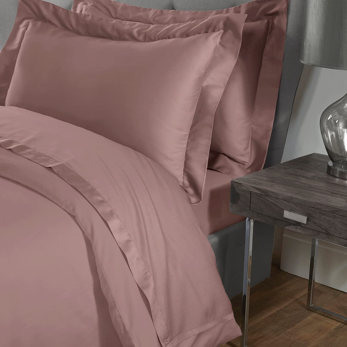 Drap Plat 2 Personnes Drap Plat Sleepdown 300 Fils - Satin De Coton 230x254 Cm (Bleu Marine) Drap Plat Satin