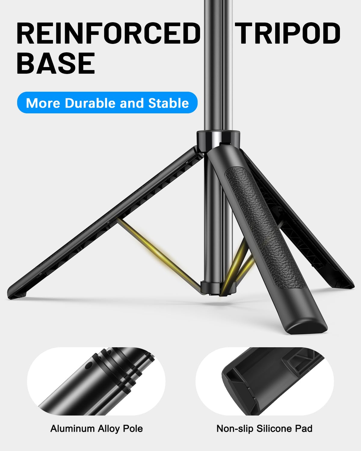 Yeaki Vlogging Kit für iPhone/Android, 180,3 cm Selfie-Stick-Stativ für iPhone mit Licht, kabelloser Fernbedienung und Mikrofon, verstellbares Telefonstativ für TikTok/YouTube Starter Content Creator