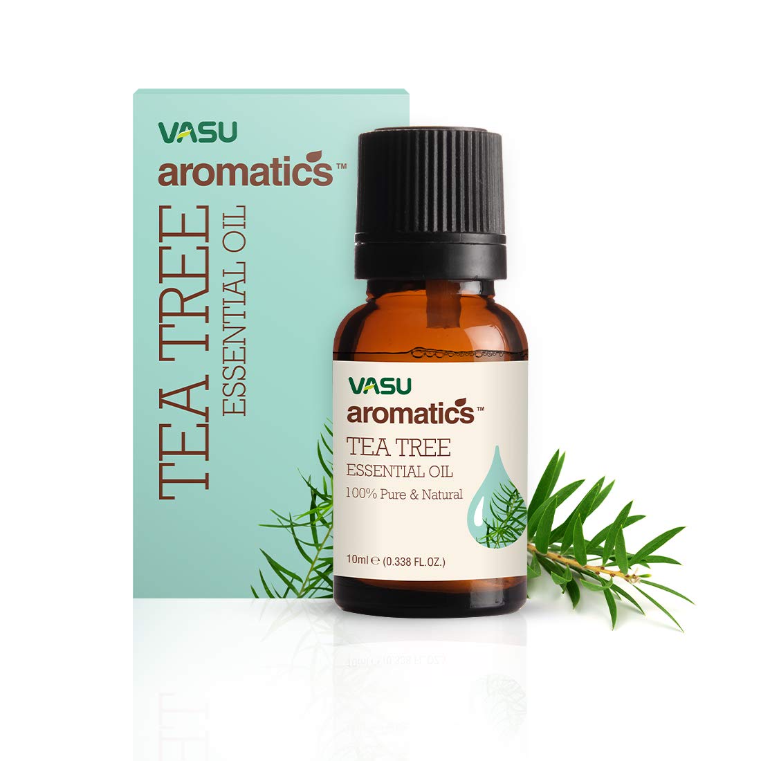Vasu Aromatics Tea Tree Essential Oil – 100% Natural | For Healthy Hair & Skin | Helps to reduce Acne, Pimples & Dandruff - 10ml (B08212T388) Amazon Price History, Amazon Price Tracker