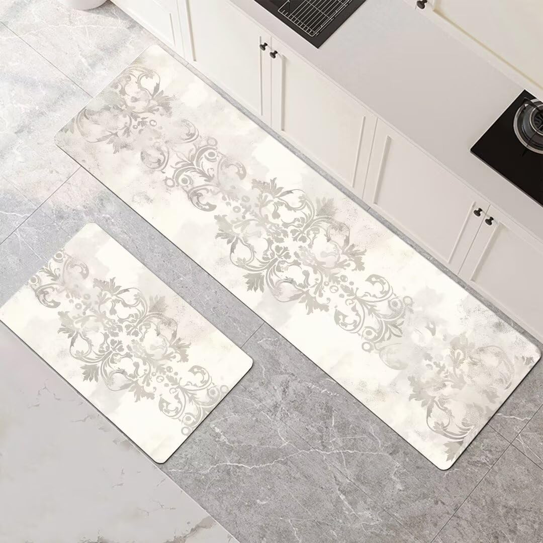 Alfombras de cocina de 2 piezas lavables con secado rápido para entrada y hogar