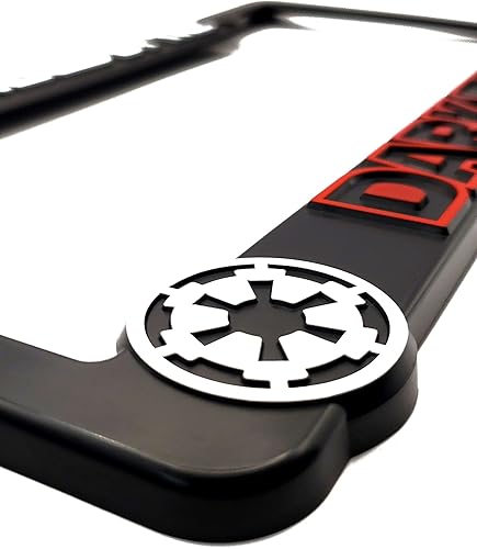 Miniatura 9 de Powered by The Darkside - Marco de matrícula elevado 3D  1 paquete de cubierta de matrícula de motocicleta  Soporte universal para placa de