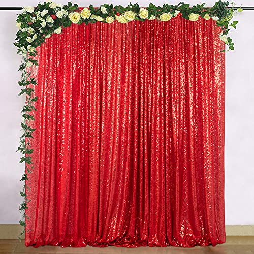 Shinybeauty Sequin Backdrop 4Ftx6Ft-Red Backdrop Photography And Photo Booth Backdrop For Wedding/Party/Photography/Curtain/Birthday/Christmas/Prom/Other Event Decor - (48Inx72In) (Red) #TOP1