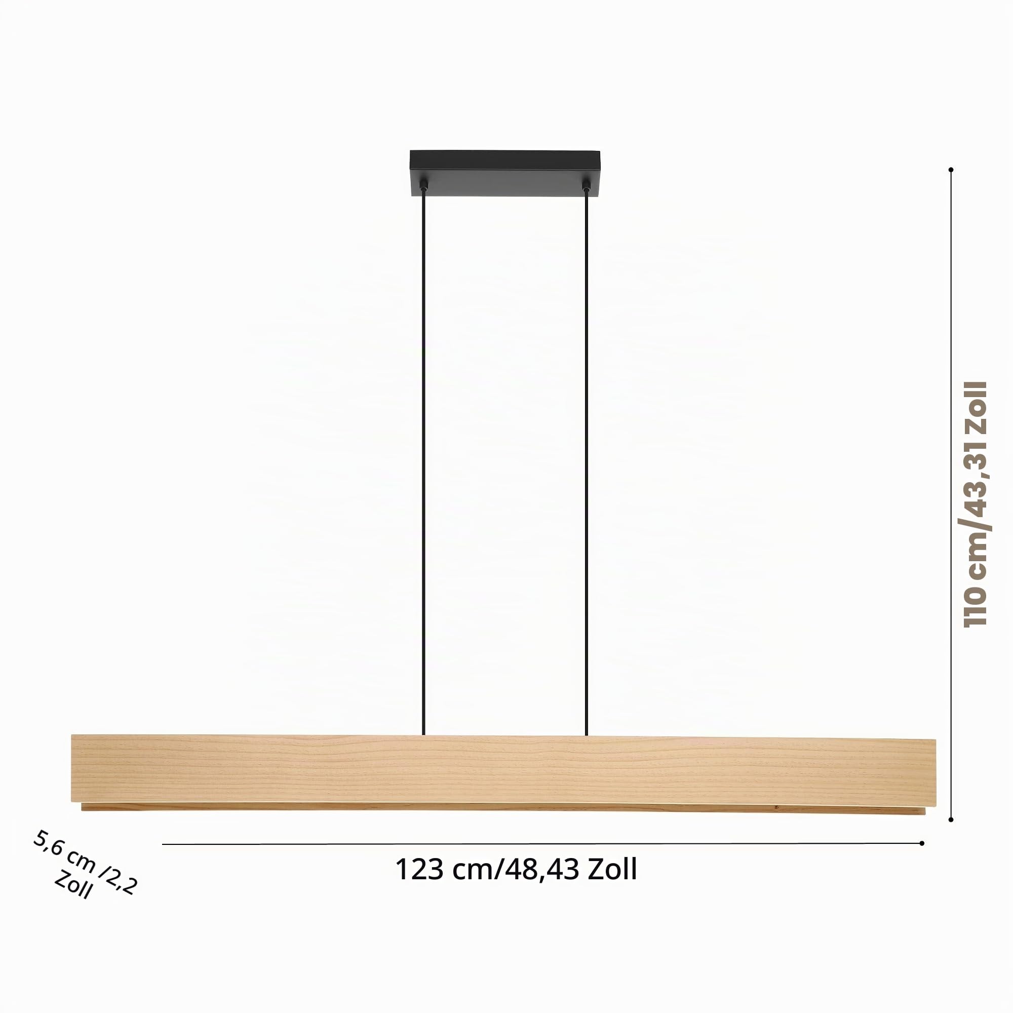 EGLO connect.z Smart-Home LED Pendelleuchte Anchorena-Z, Holz Hängelampe | ZigBee, App und Sprachsteuerung Alexa, warmweiß-kaltweiß, RGB, FSC100HB, dimmbar