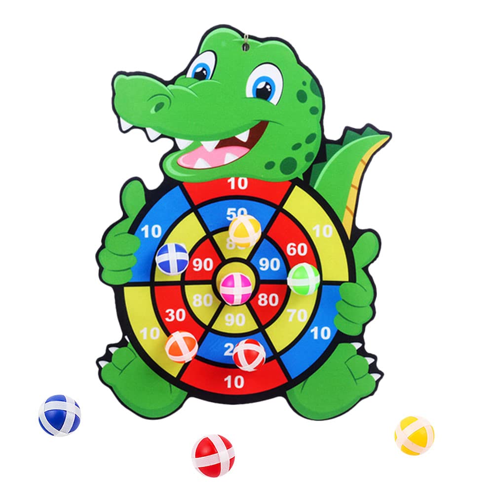 Cartone Animato Giocattolo for Freccette all'aperto Comodo con Gancio Lancio di Palla Giocattolo Appiccicoso Lancio Giochi educativi for Bambini Regalo di Festa (Coccodrillo)