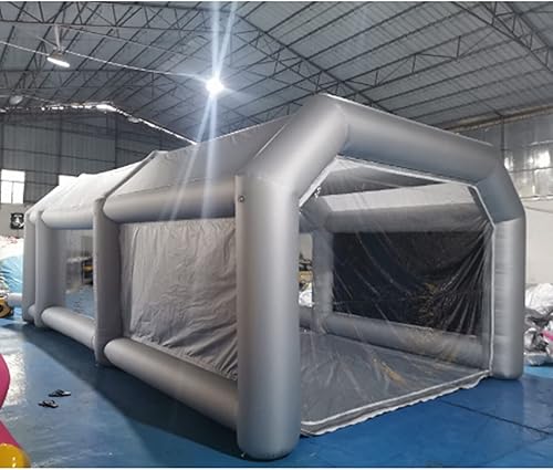 Cabina de pulverización inflable con 2 filtros de aire de 26 x 13 x 10 pies, cabina de pintura para coche, cabina de pintura portátil, estación de