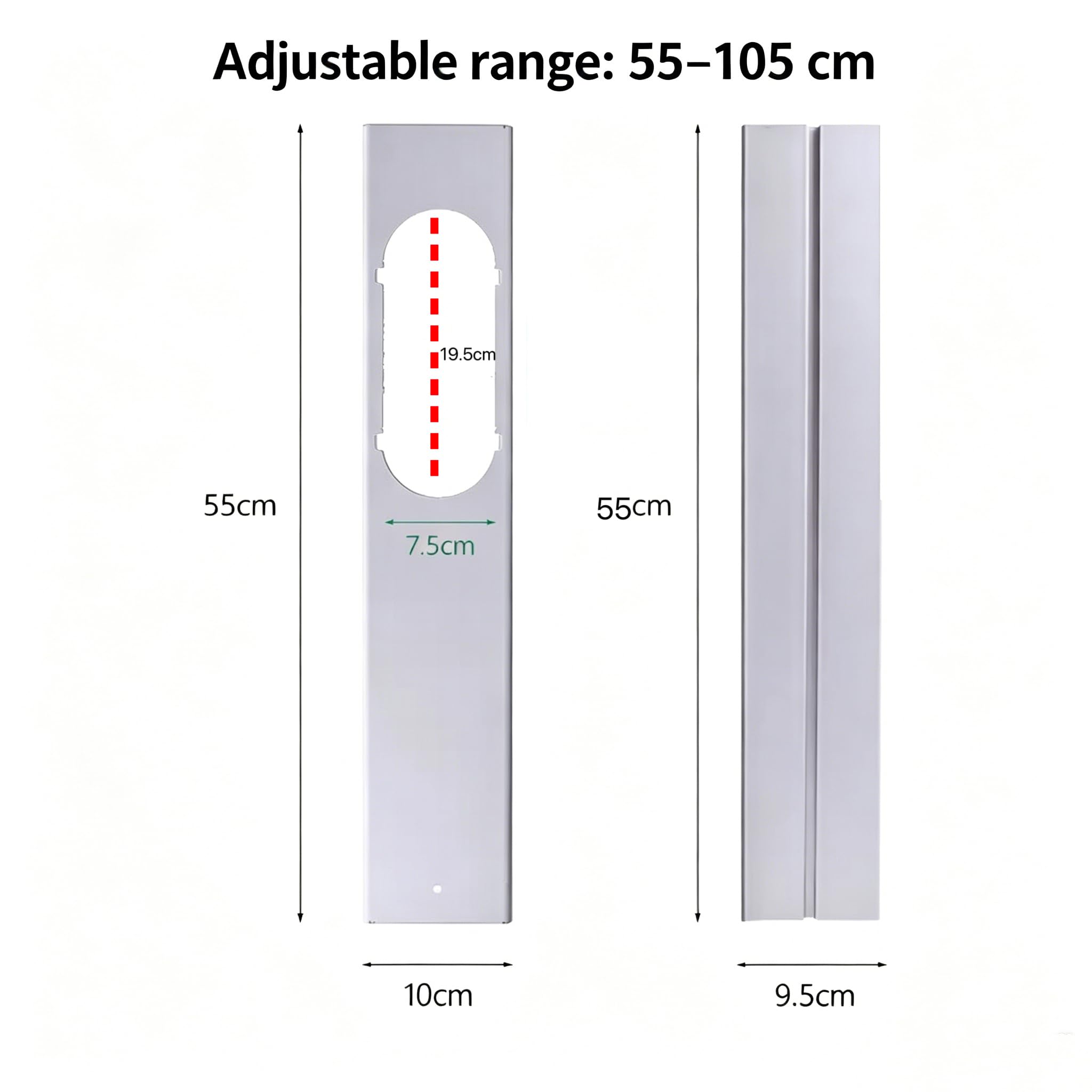 Kit d'accessoires Universel pour climatiseur Portable, kit de fenêtre, Plaque d'étanchéité réglable pour climatiseur Mobile Universel, déflecteur