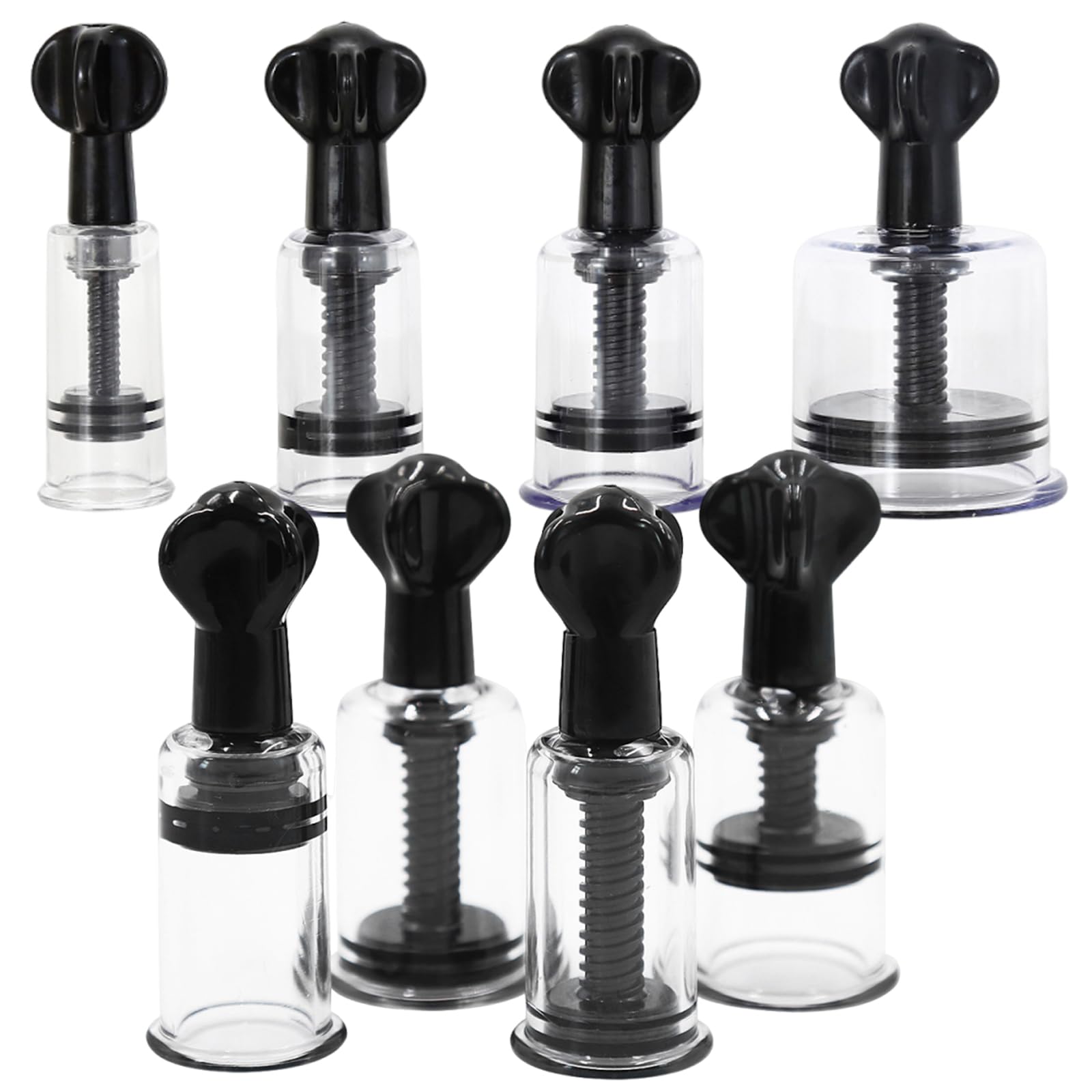 Aspirateurs De Tétons Pour Femmes Noirs 8 Pièces Excitation Extrême Des Mamelons Pompe Nipple Sucker BDSM Aspirateurs De Mamelons Pour Jeux SM Fétichisme Augmentation Du Plaisir Pompe À Tétons Pour