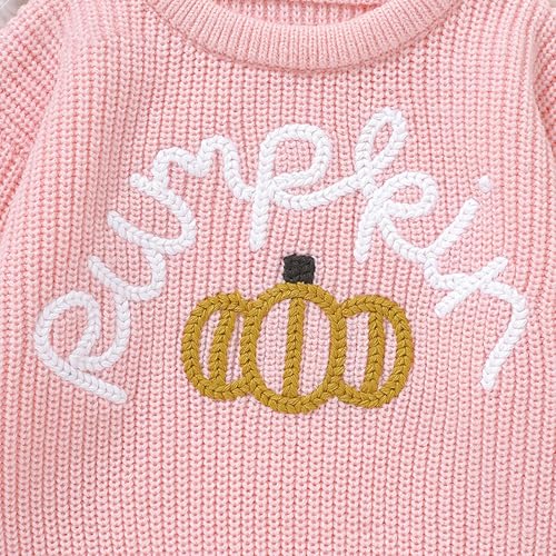 Toddler Baby Girl Boy Knit Pullover Halloween Sweater Long Sleeve Pumpkin Print Sweasthirt Fall Winter Clothes4