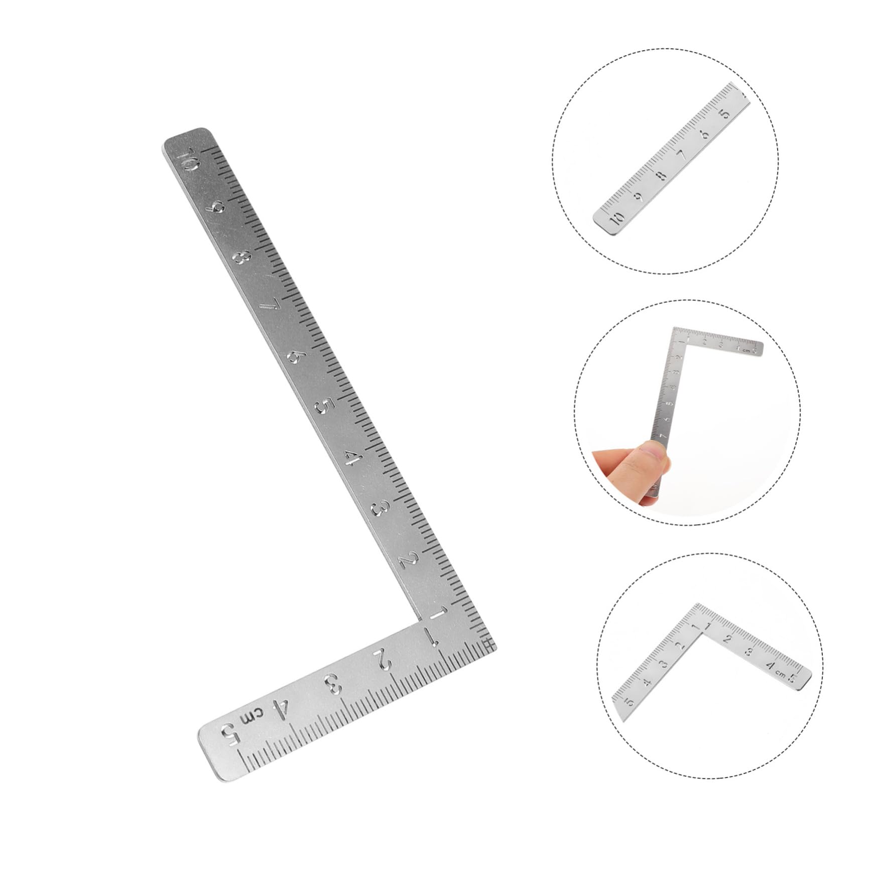 DOITOOL 4 Piezas Regla De Ángulo De Acero Inoxidable Gobernantes Cuadrado Carpintero Regla De Ángulo Recto Herramienta Cuadrada Carpintería Métrico Herramientas De Carpinteria Medida