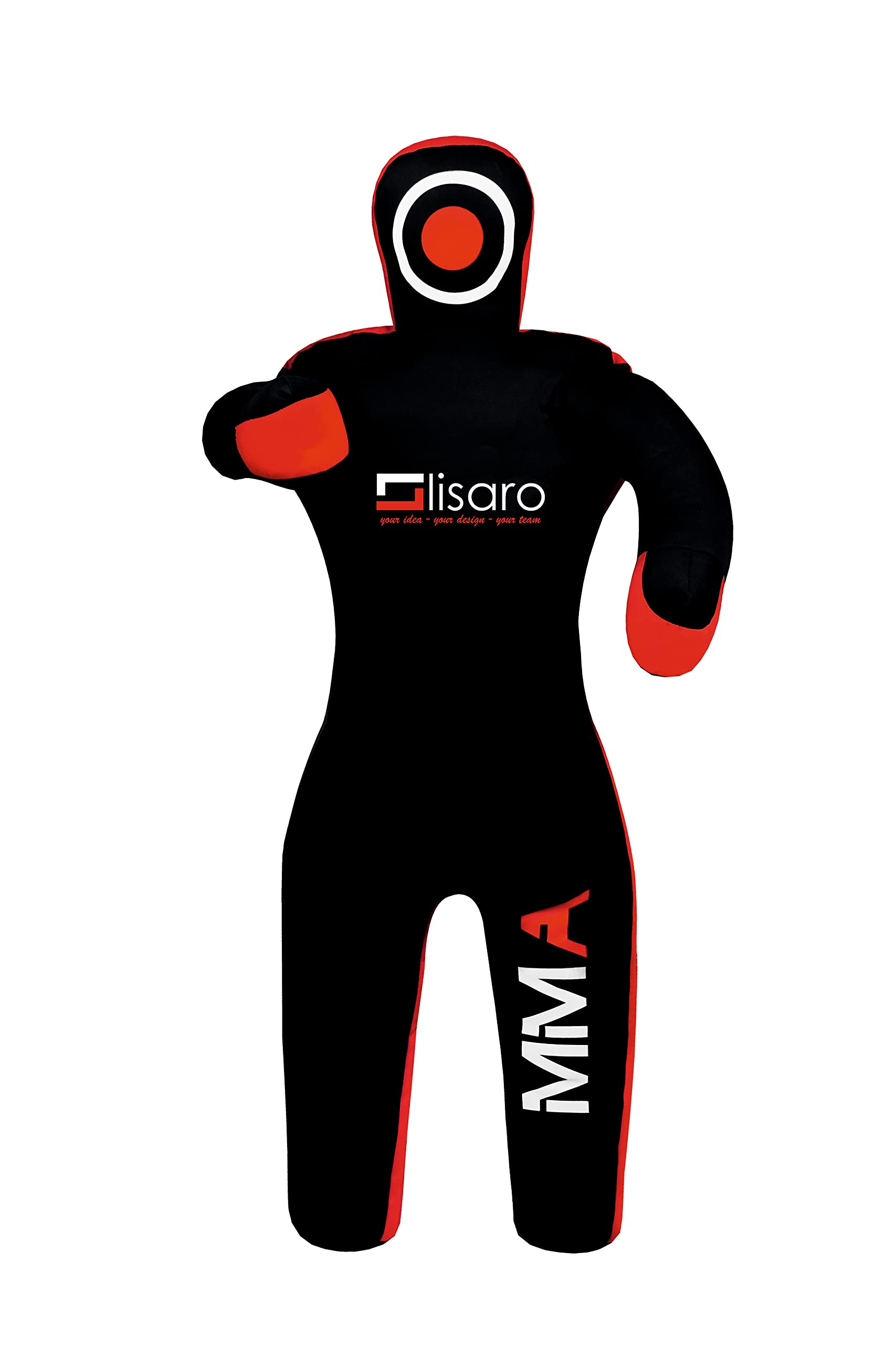 Lisaro Judo Dummy Schnuller Gr. 160 | Box-Dummies | Canvac | schwarz-rot | UNGEFÜLLT | hängend | Grappling Dummy