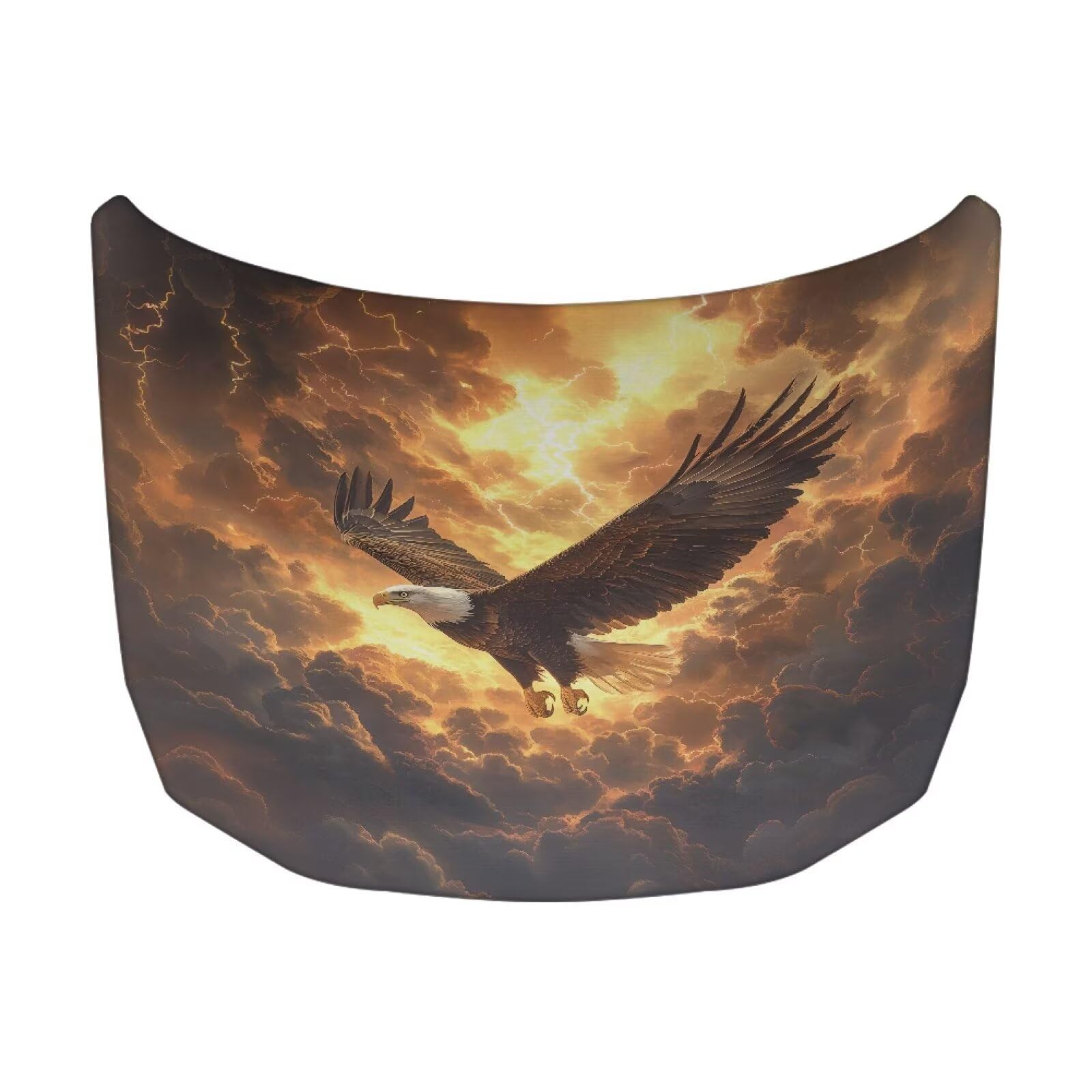 Bald Eagle Style Car Hood Cover Scratch Car Protector Waterproof Auto Hood Wrap Blanket Universal Auto Exterior Accessories for Sedan SUV Pickup Truck Jeeps