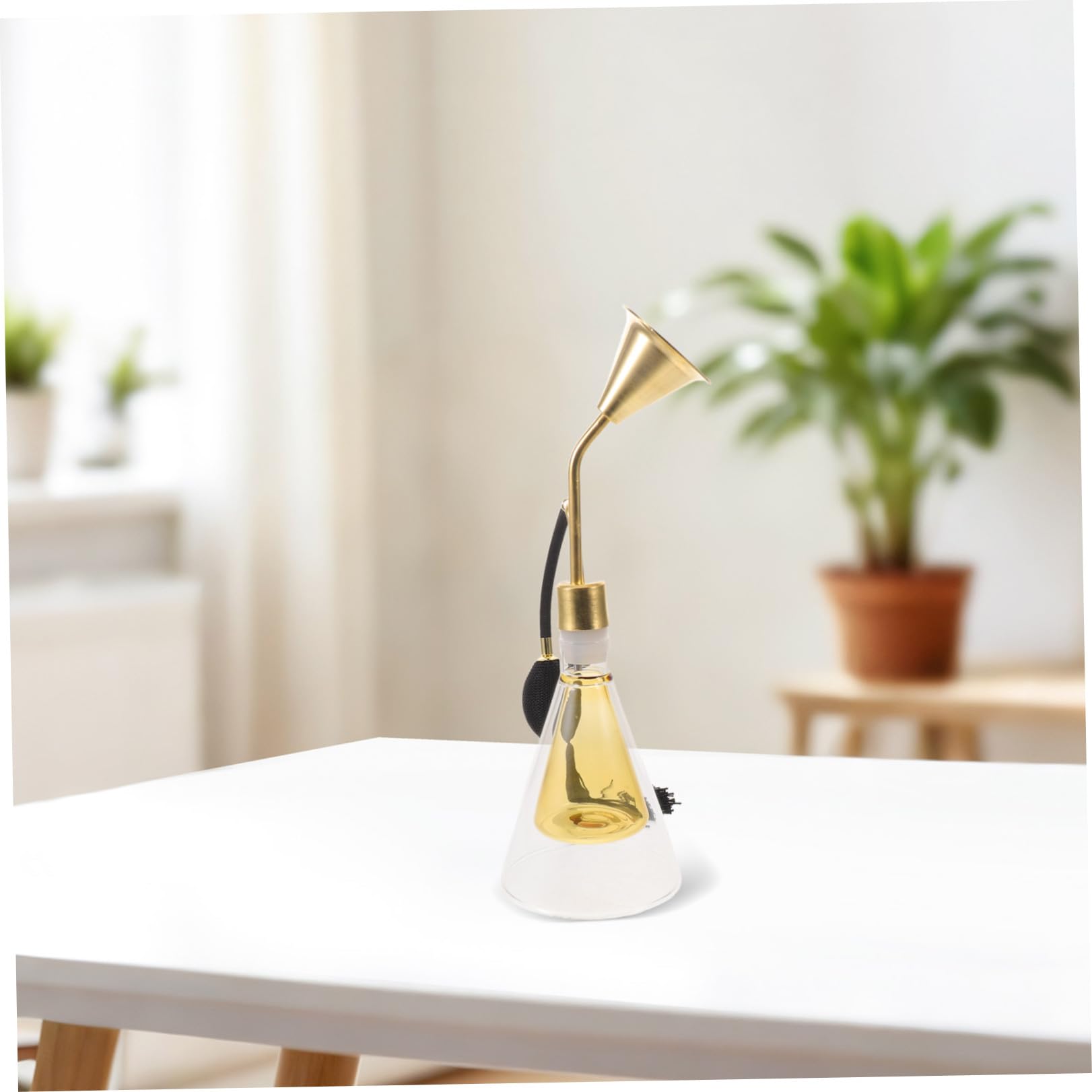 Diffusore di Aromi in Vetro Oro con Design Portatile per Aromaterapia Oli Essenziali, Spazio Aroma Multilivello per Stanze Spa e Camere da Letto