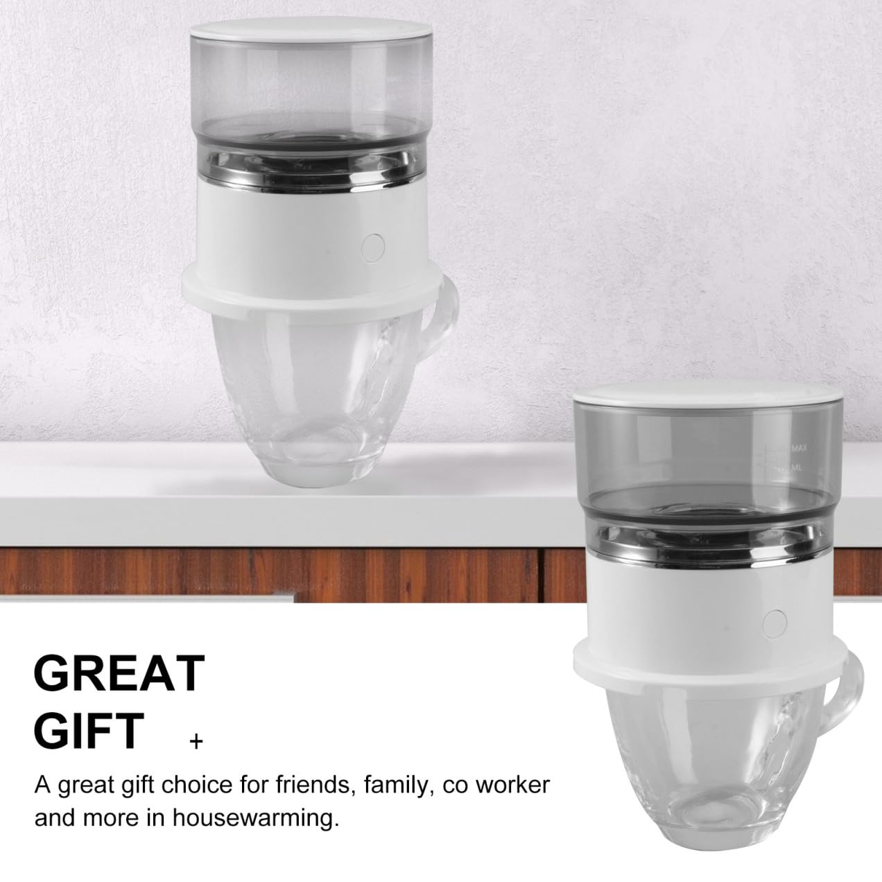 YARNOW Macchina per Caffè Automatica a Goccia Portatile 160ml Filtro Fine in Acciaio Inox per Ufficio e Attività All'aperto Stili multipli