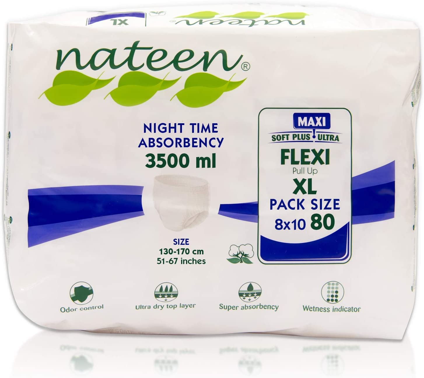Tendercare Nateen - Adult Incontinence Pants - 80 Extra Large Adult Night Time Pull Up Pants - Disposable Pants for Men & Women - Discreet Incontinence Maxi Pants - 3500ml Absorbency