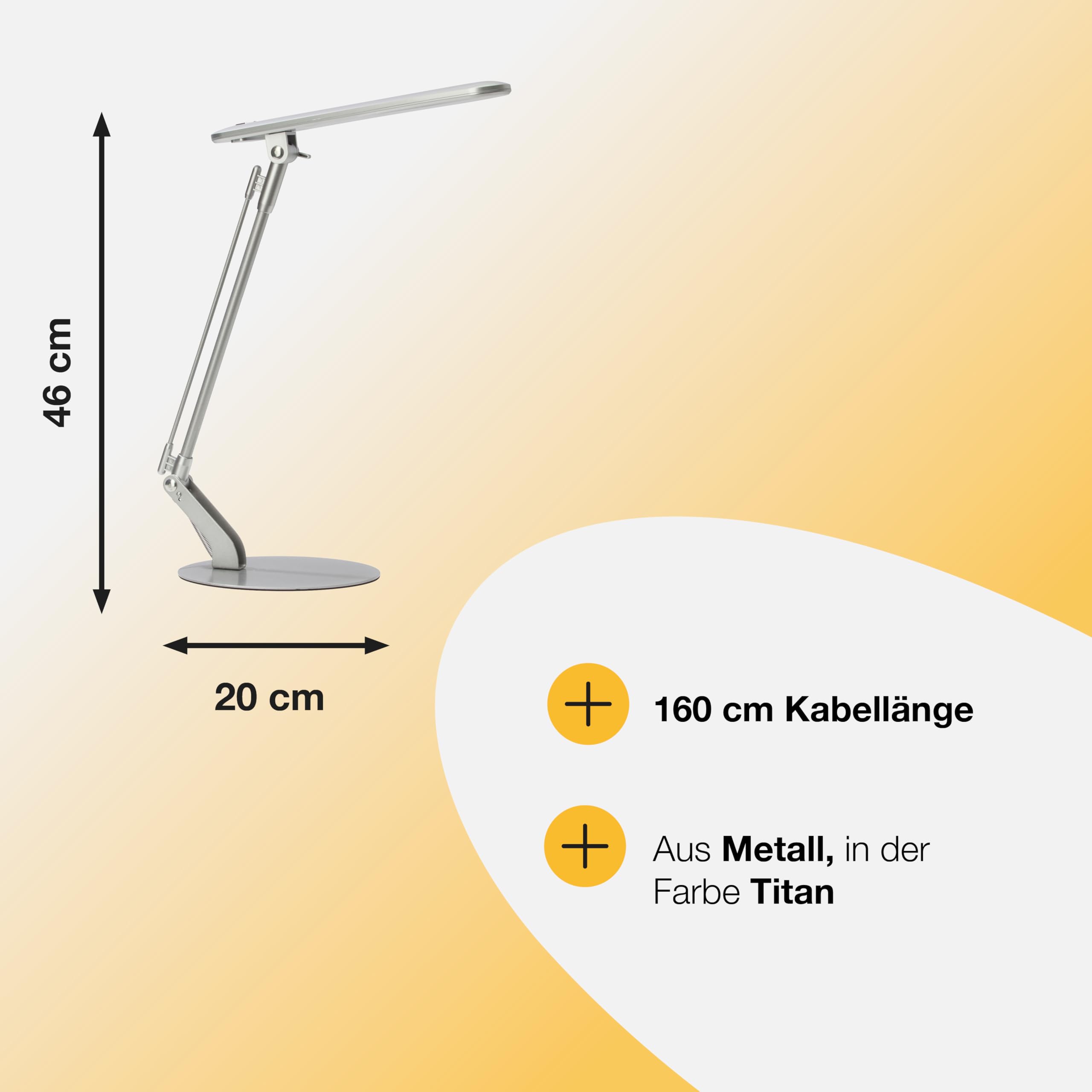 Brilliant, Lampada da scrivania, LED integrato, 6.0 Watt, 290 lumen