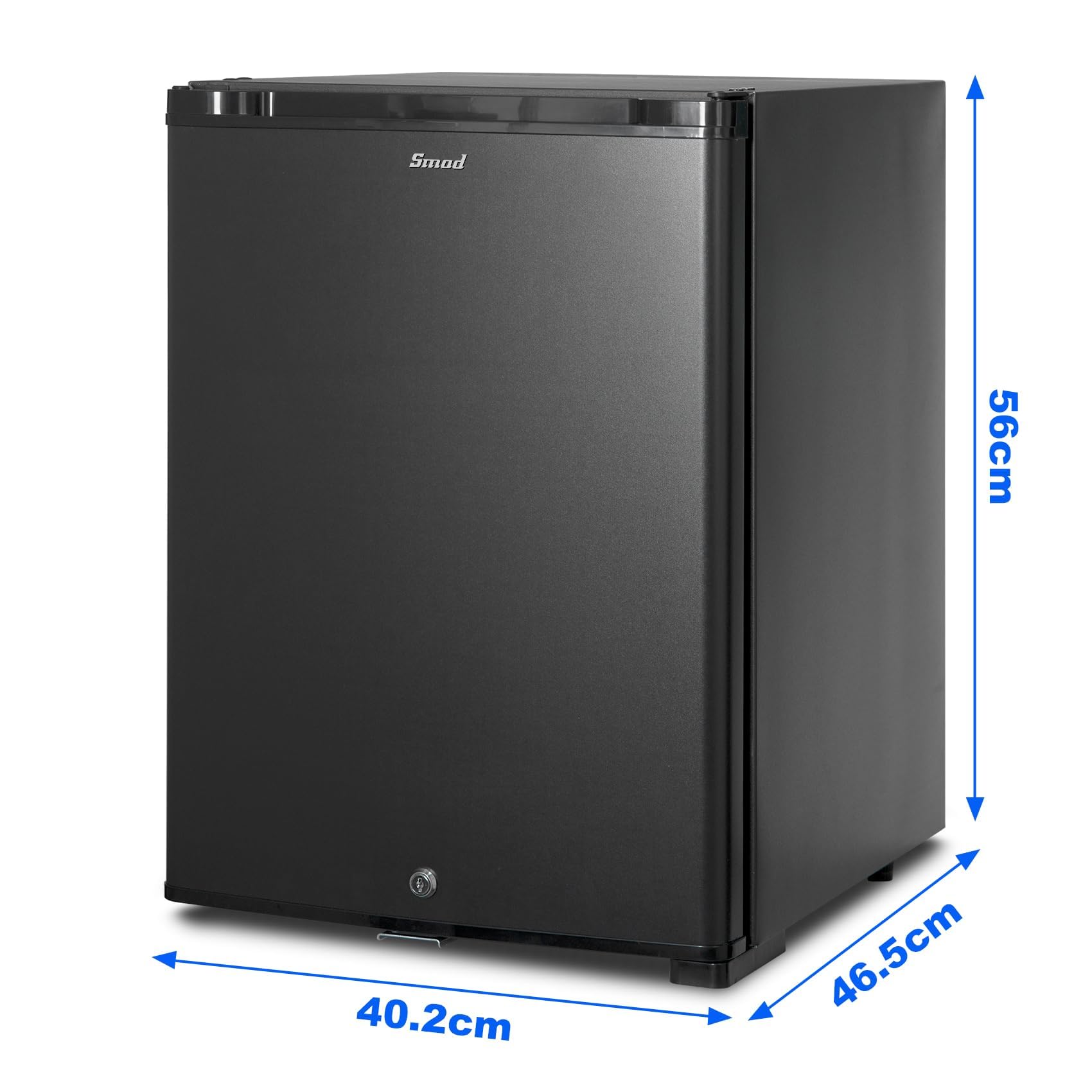 Smad Camping Kühlschrank 12v 230v, 40L, Wohnmobil Kühlschrank, Leiser Absorber Kühlschrank, Camper Kühlschrank 12v, Kühlschrank mit Schloss, Reversible Tür, Schwarz