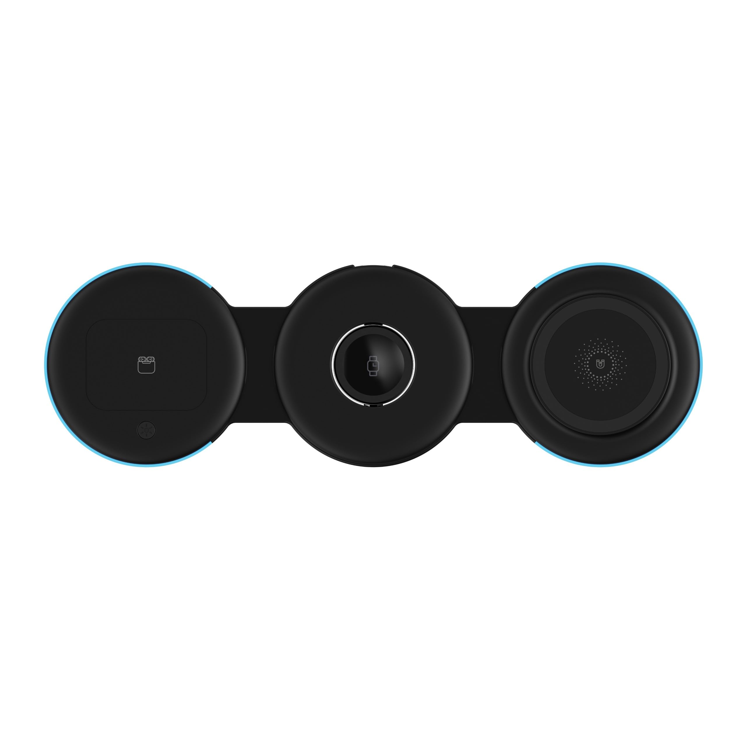 GM G+ 3-in-1 Wireless Charger with Dynamic Lights | Maximum 22.5W Output - Black