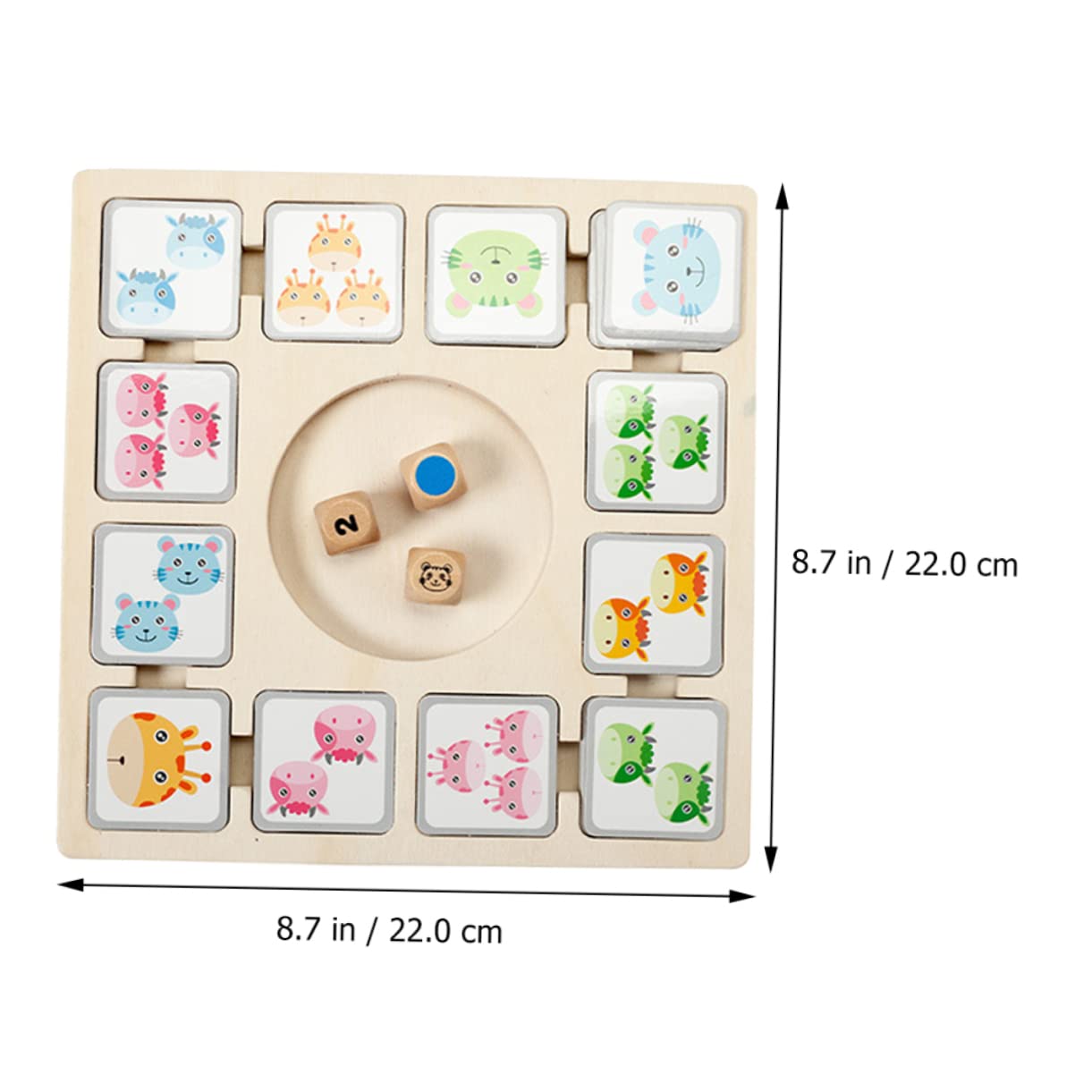 Yardwe 1 Set Giochi da Tavolo per Carte Animali Educativo Portatile per Sviluppo Intellettivo e Divertimento Adatto Ragazzi e Ragazze