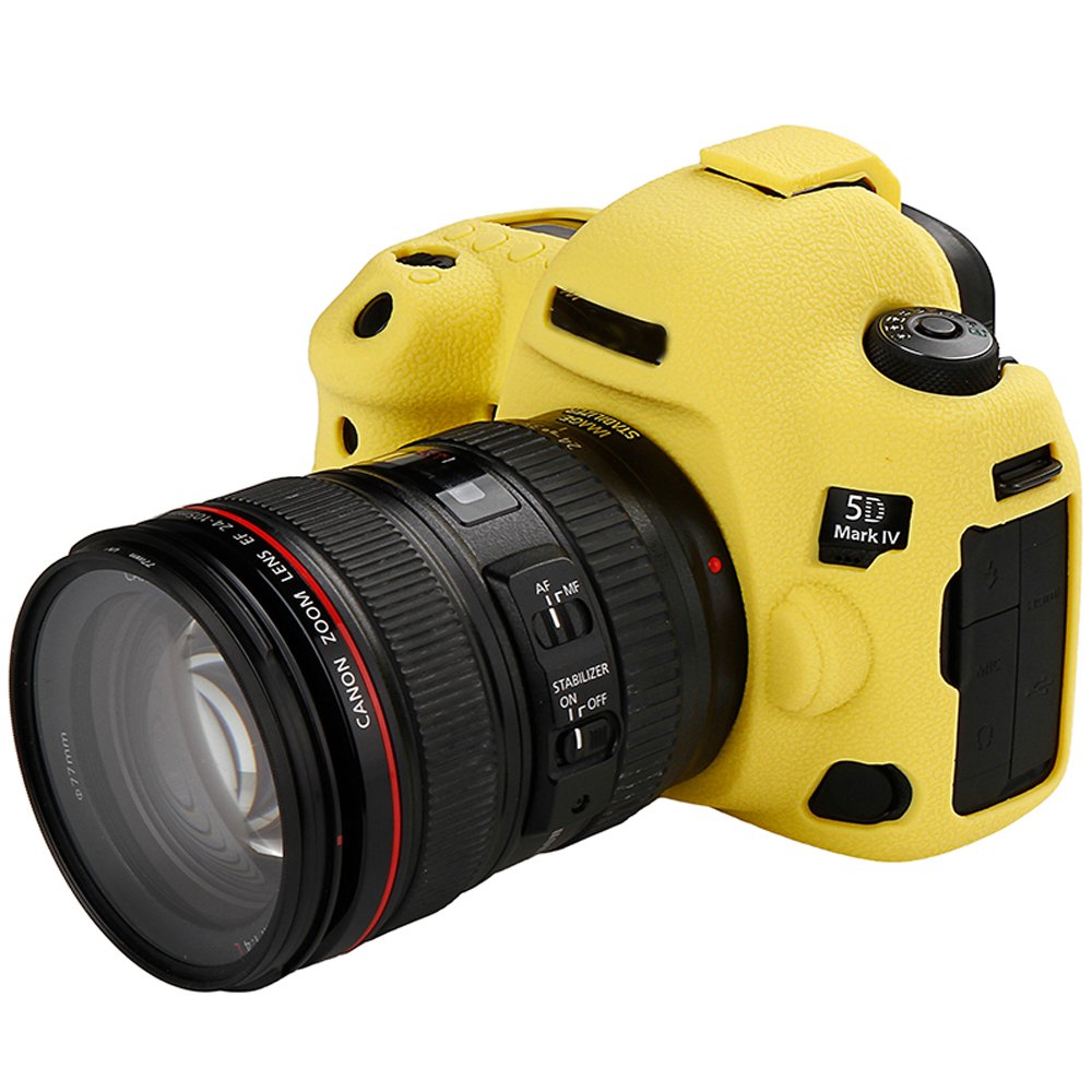 Custodia In Silicone Market&YCY Per Canon 5D Mark IV – Protezione Antigraffio E Antiurto, Cover Morbida E Lavabile (Nero)