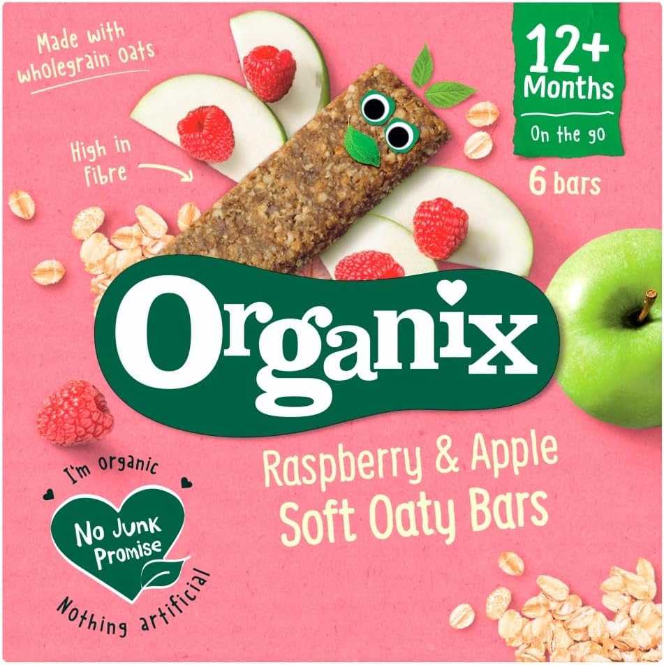 Organix Raspberry & Apple Soft Oaty Bars 12+ Months 6 x 23g (138g), ()