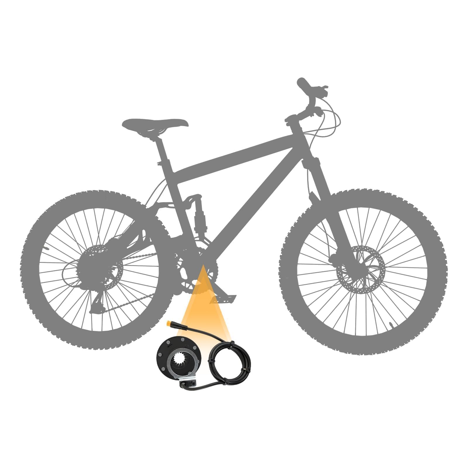 Agatige 24/36/48V Bicycle Power Pedal Assist Sensor, EBikes Modified Electric Kit with 8 Magnetic Point Power Sensor Waterproof Plug for Mountain Bike Accessories Sensor Pedaleo Pedal Assist