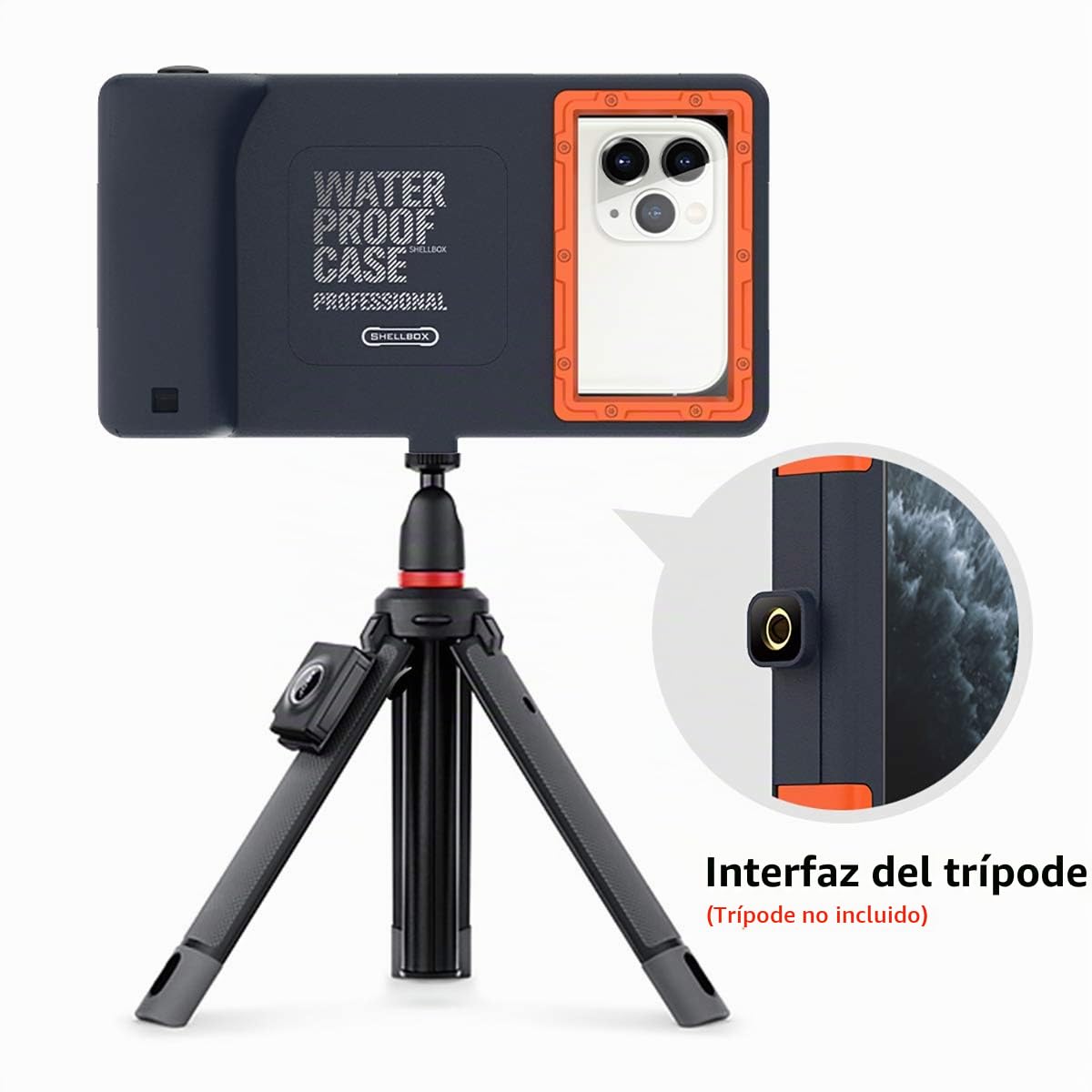 Funda Universal Impermeable y antigolpes para iPhone 11 Pro MAX XS MAX XR X 8 7 6S Plus Galaxy Note10 10 S9 S9 hasta 6,8 Pulgadas, Impermeable hasta 15 m