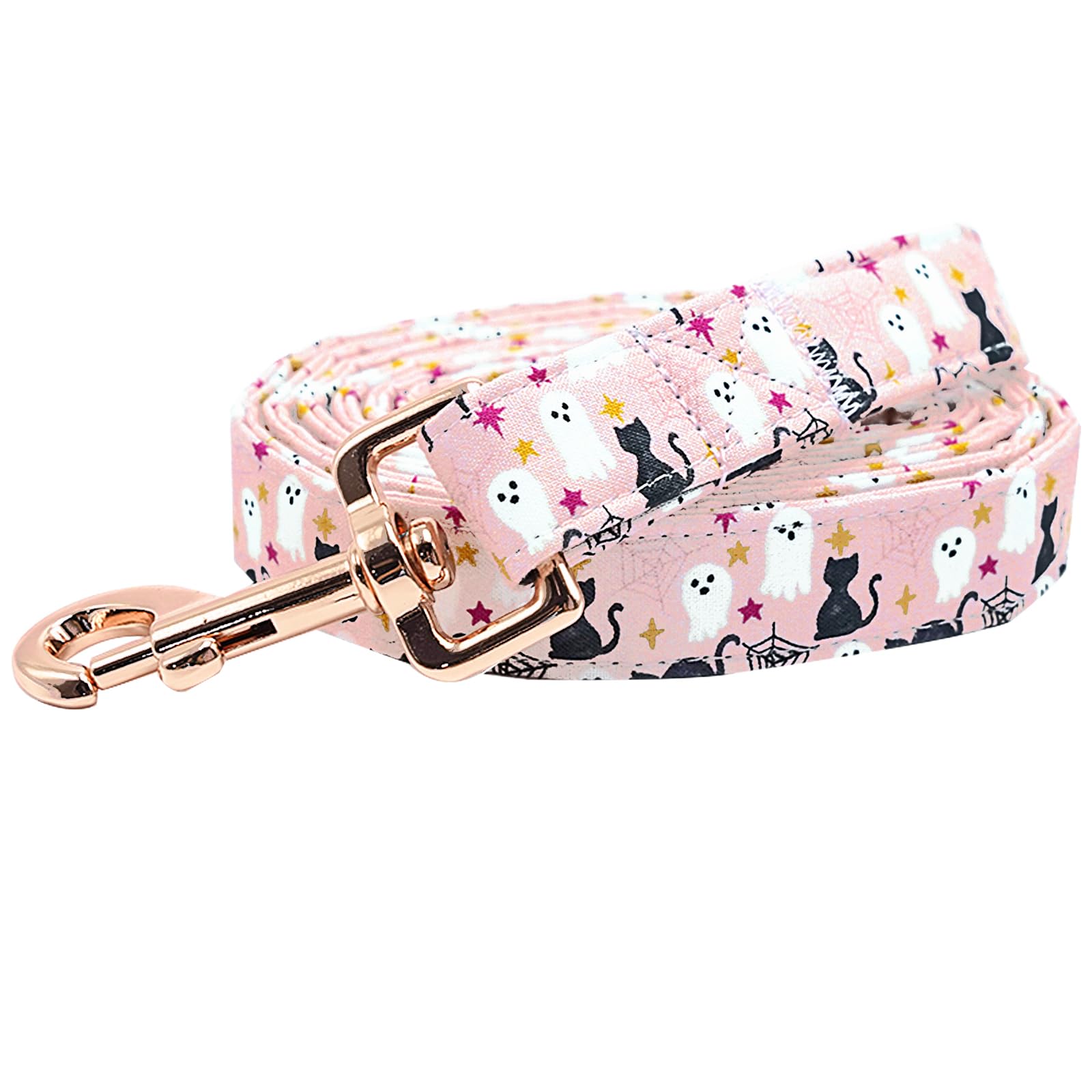 Bobo Rainbow Dog Leash, Halloween Dog Leash Fall Dog Leash Ghost Print Boy/Girl Durable Strong Dog Leash Heavy Duty Leash Comfortable Padded Dog Leash for Small Medium Large Dogs