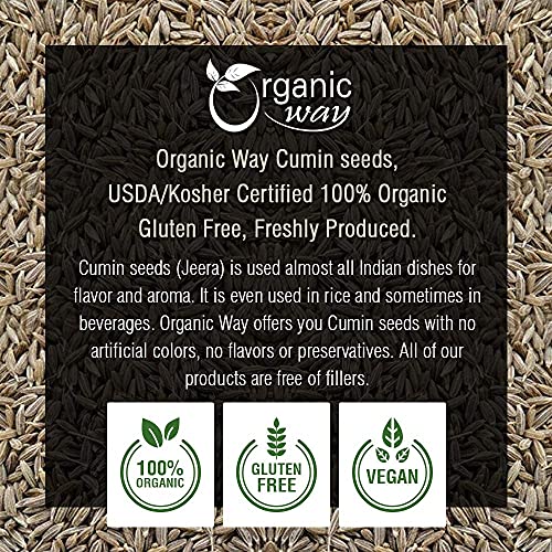 Organic Way Premium Cumin/Jeera Seeds Whole (Cuminum Cyminum) - Adds Flavour & Aroma | Organic & Kosher Certified thumb #8